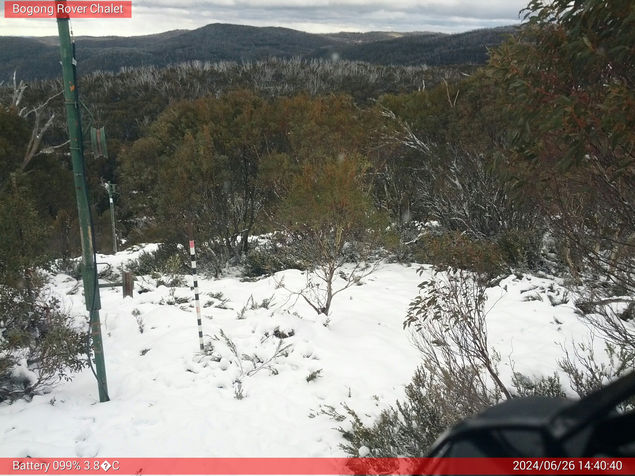 Bogong Web Cam 2:40pm Wednesday 26th of June 2024