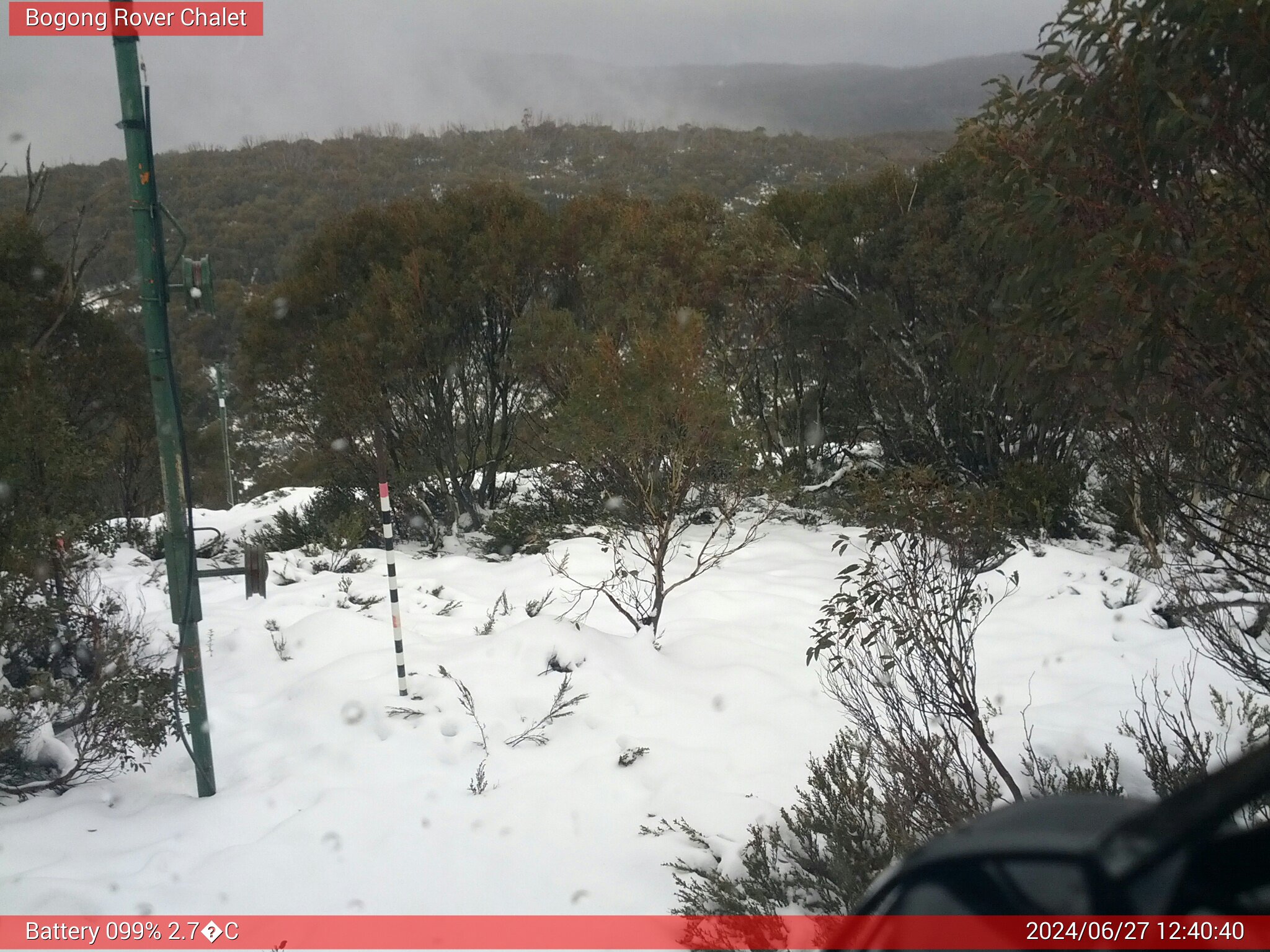 Bogong Web Cam 12:40pm Thursday 27th of June 2024