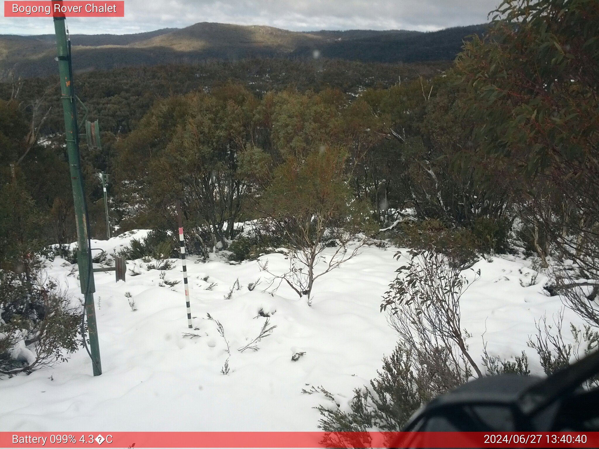 Bogong Web Cam 1:40pm Thursday 27th of June 2024