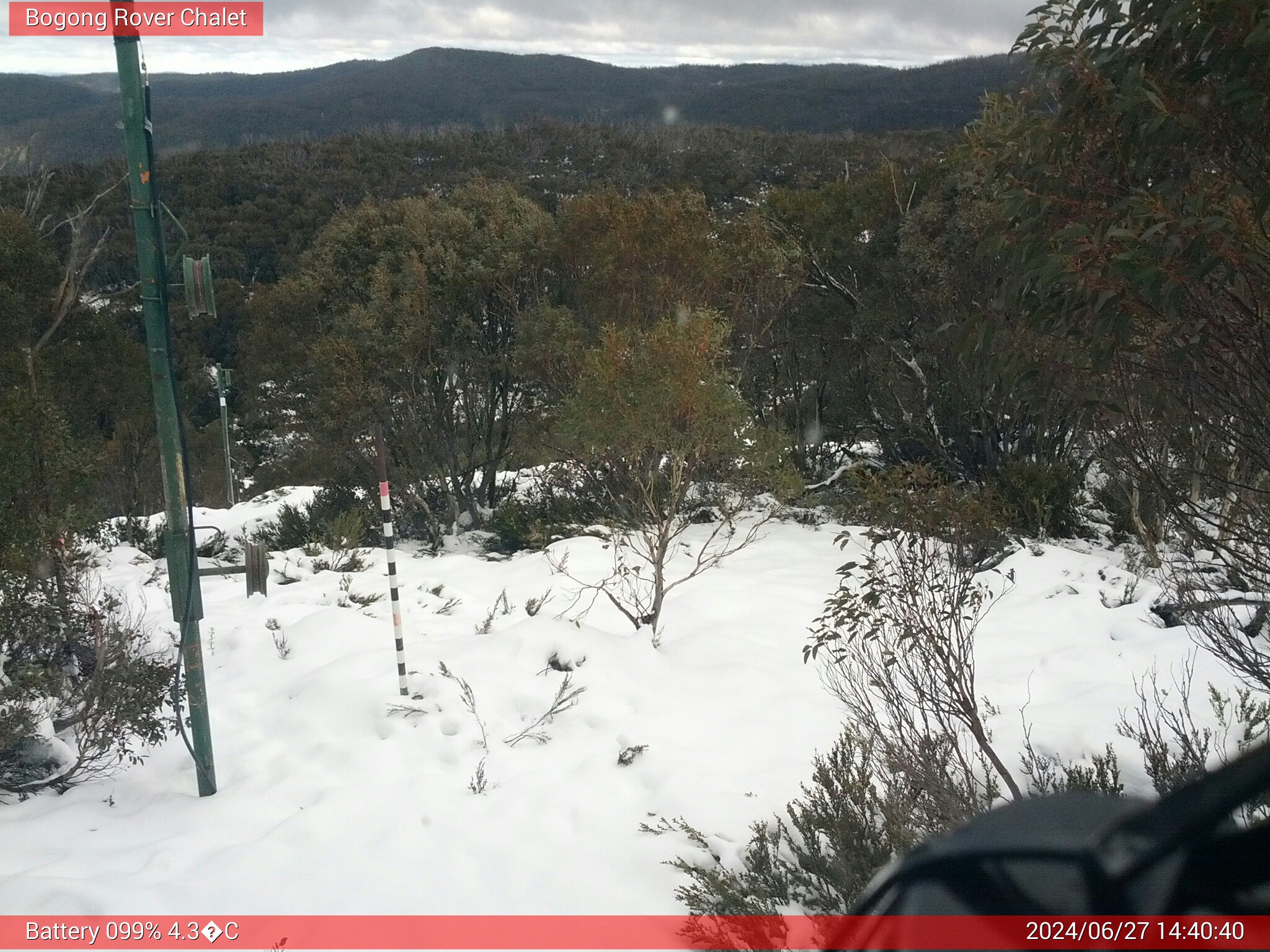 Bogong Web Cam 2:40pm Thursday 27th of June 2024