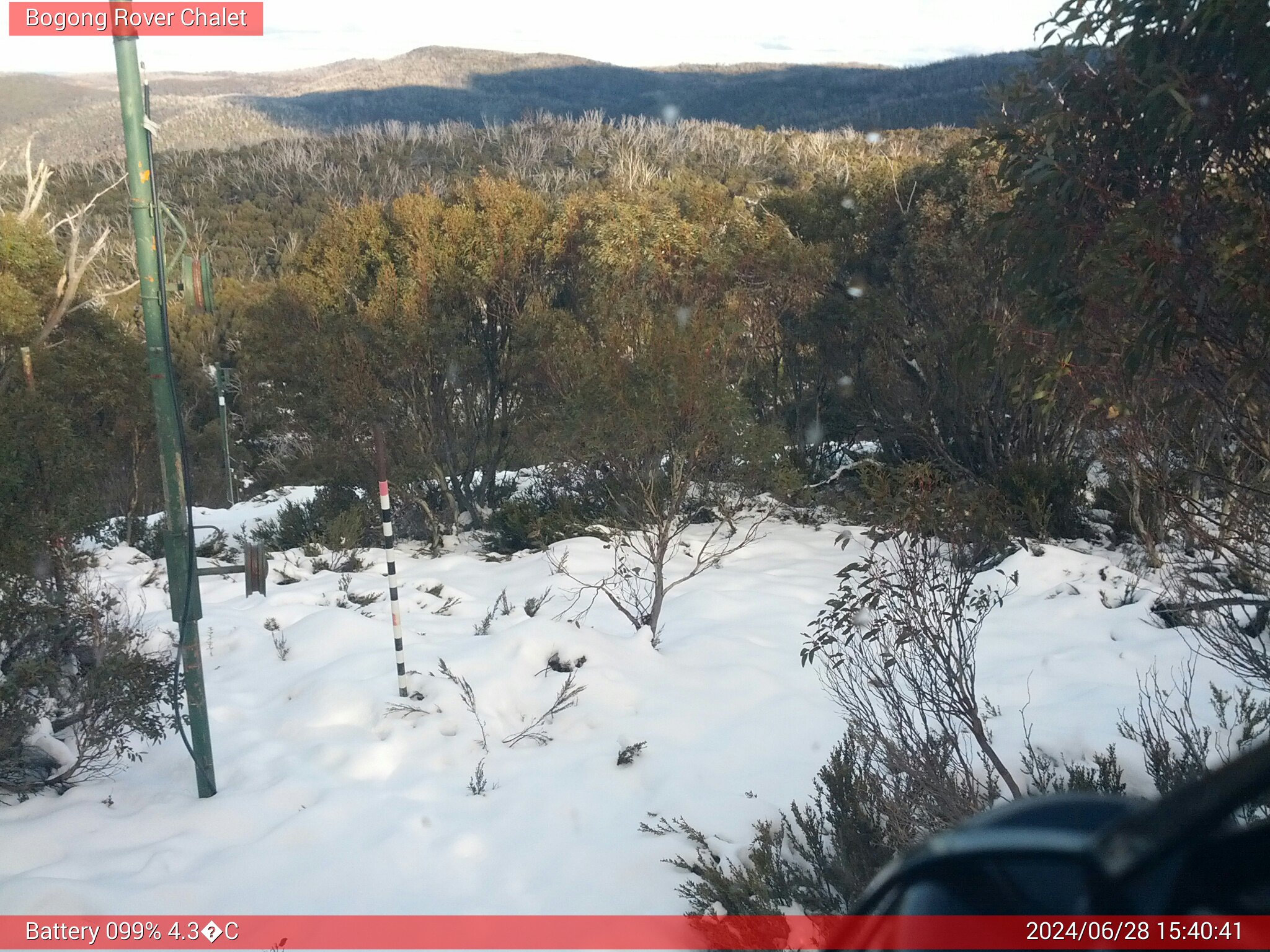 Bogong Web Cam 3:40pm Friday 28th of June 2024