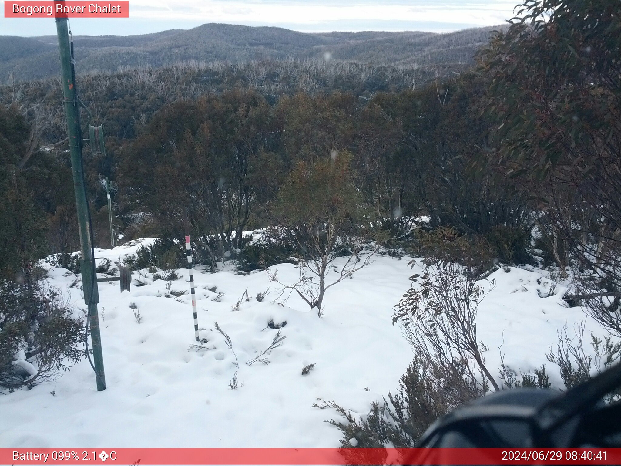 Bogong Web Cam 8:40am Saturday 29th of June 2024