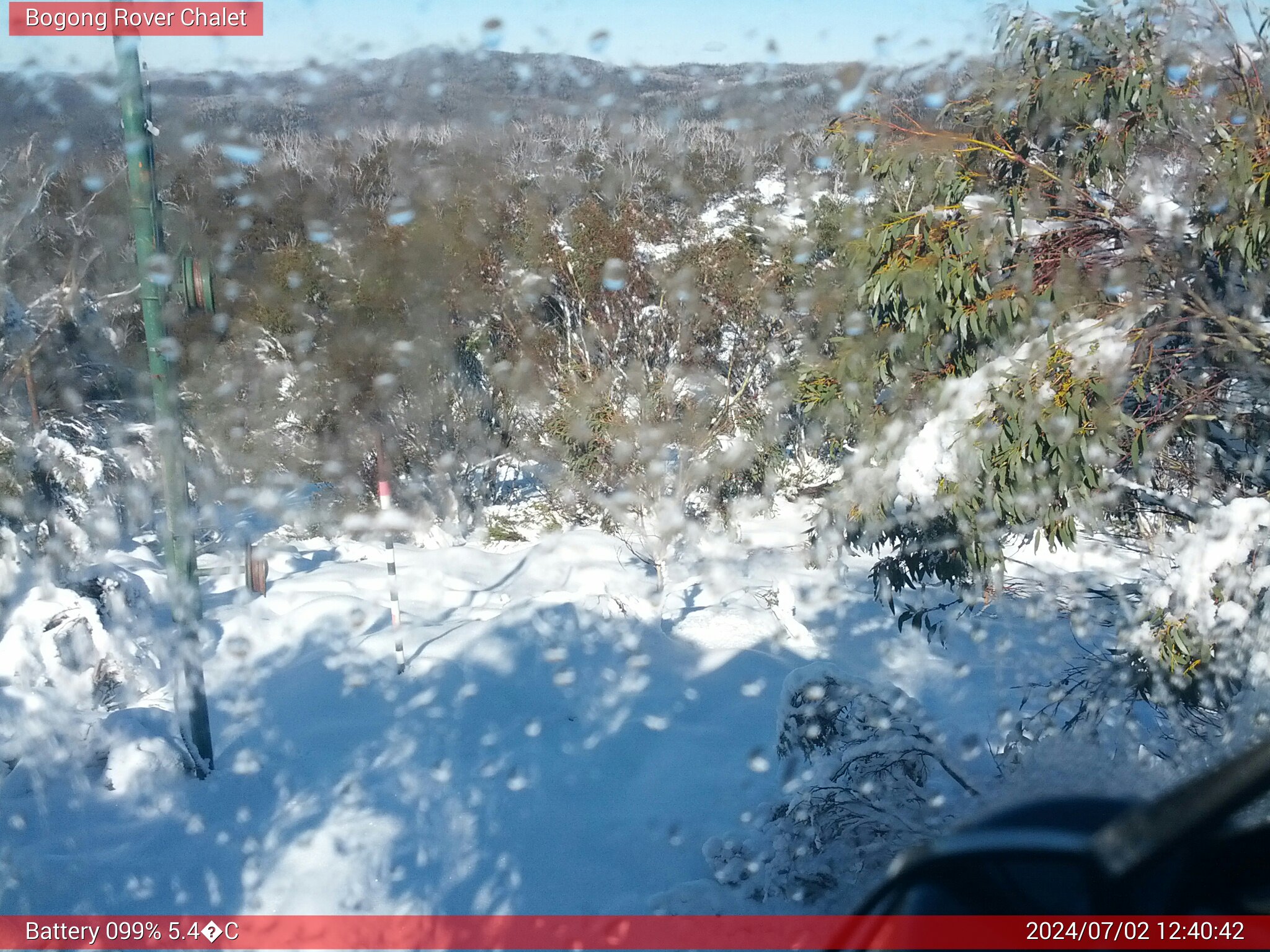 Bogong Web Cam 12:40pm Tuesday 2nd of July 2024