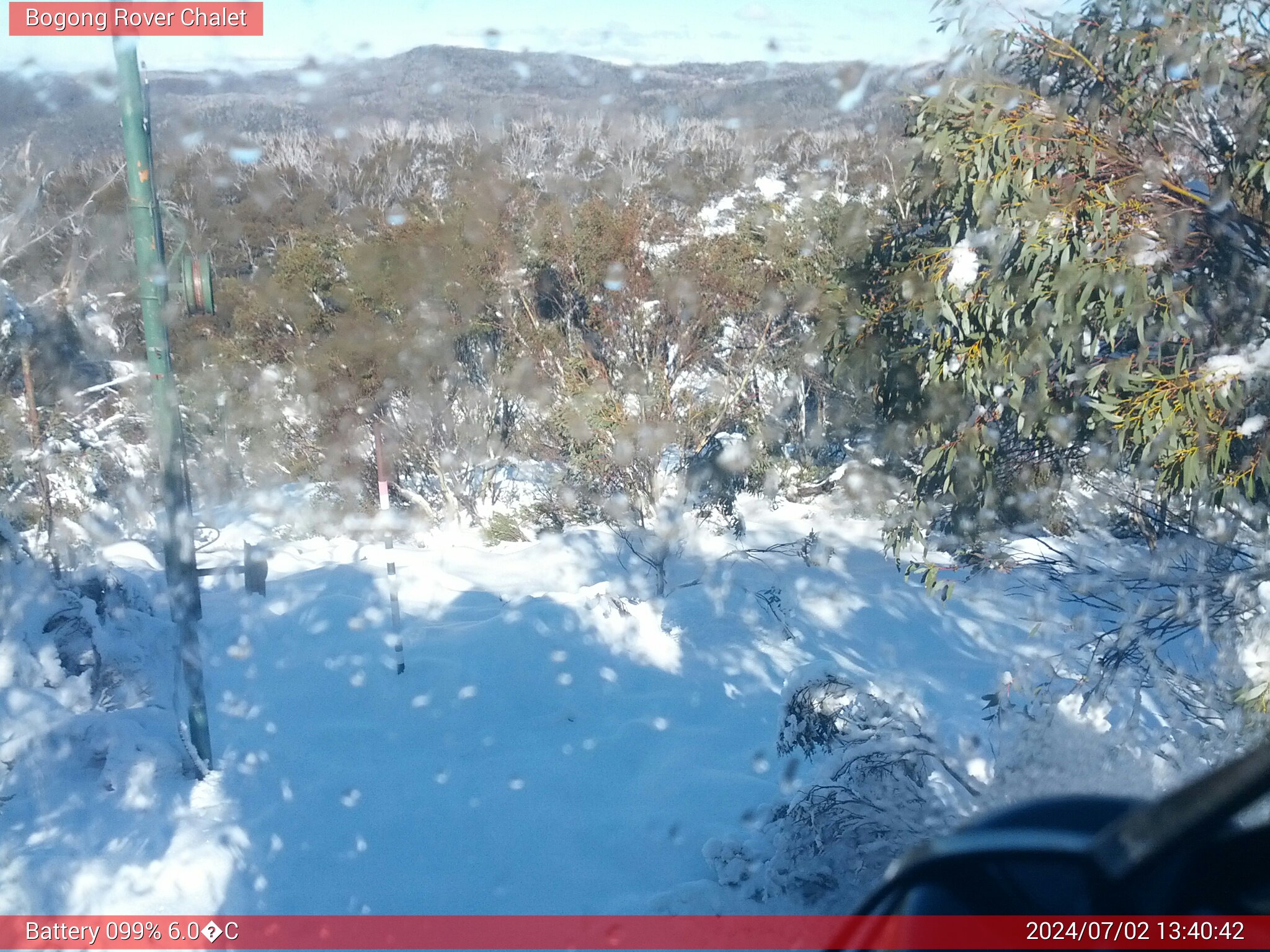 Bogong Web Cam 1:40pm Tuesday 2nd of July 2024