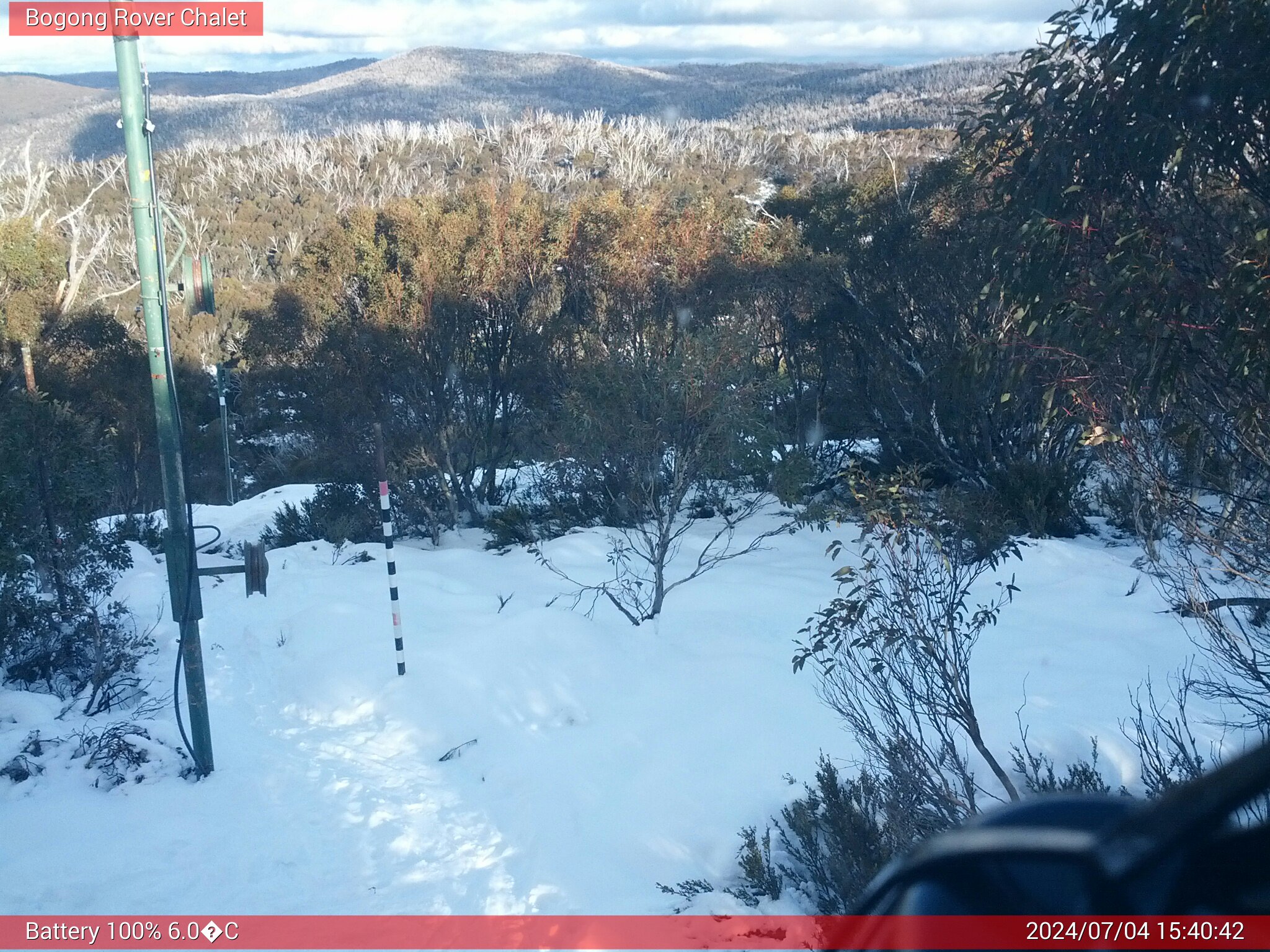 Bogong Web Cam 3:40pm Thursday 4th of July 2024