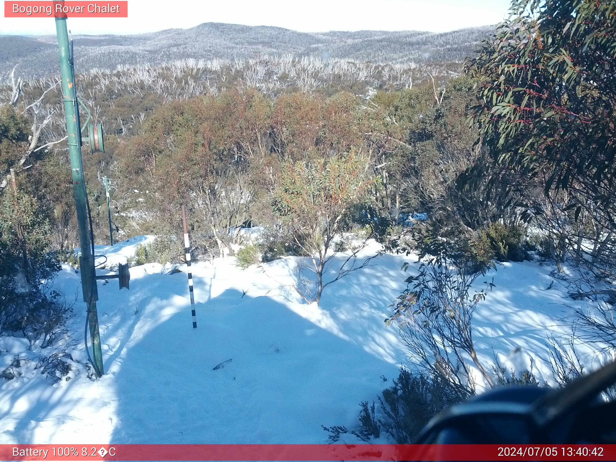 Bogong Web Cam 1:40pm Friday 5th of July 2024