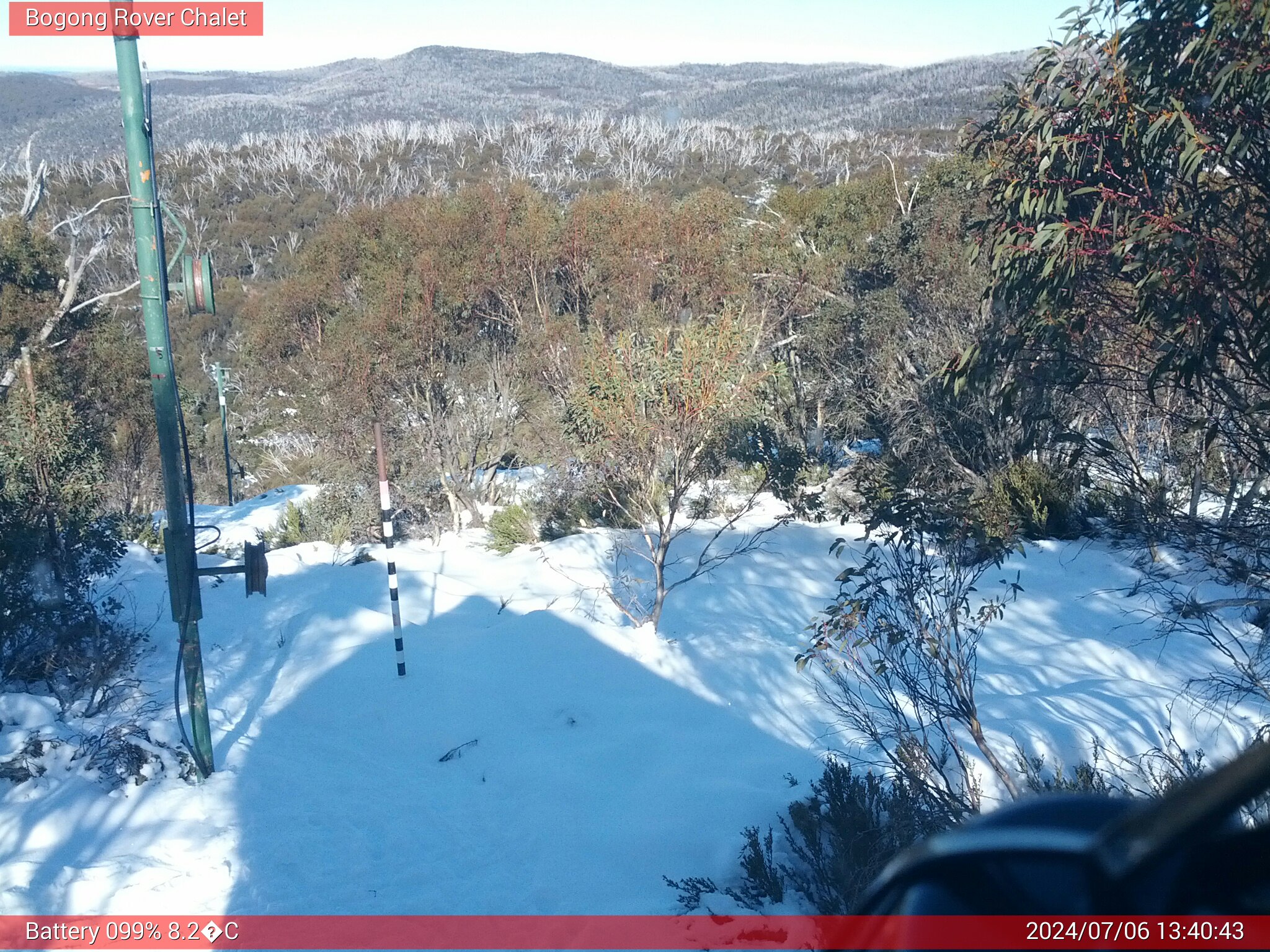 Bogong Web Cam 1:40pm Saturday 6th of July 2024