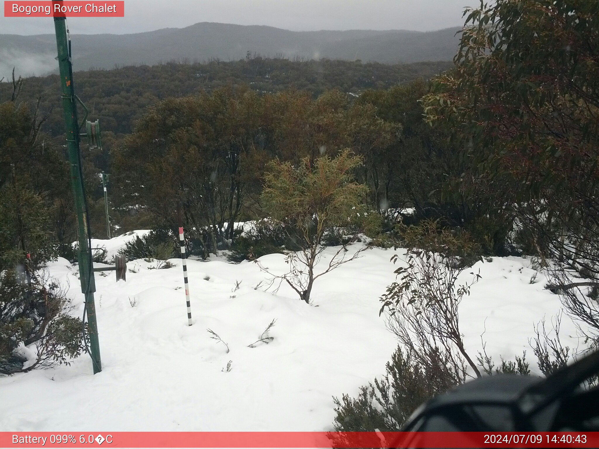 Bogong Web Cam 2:40pm Tuesday 9th of July 2024