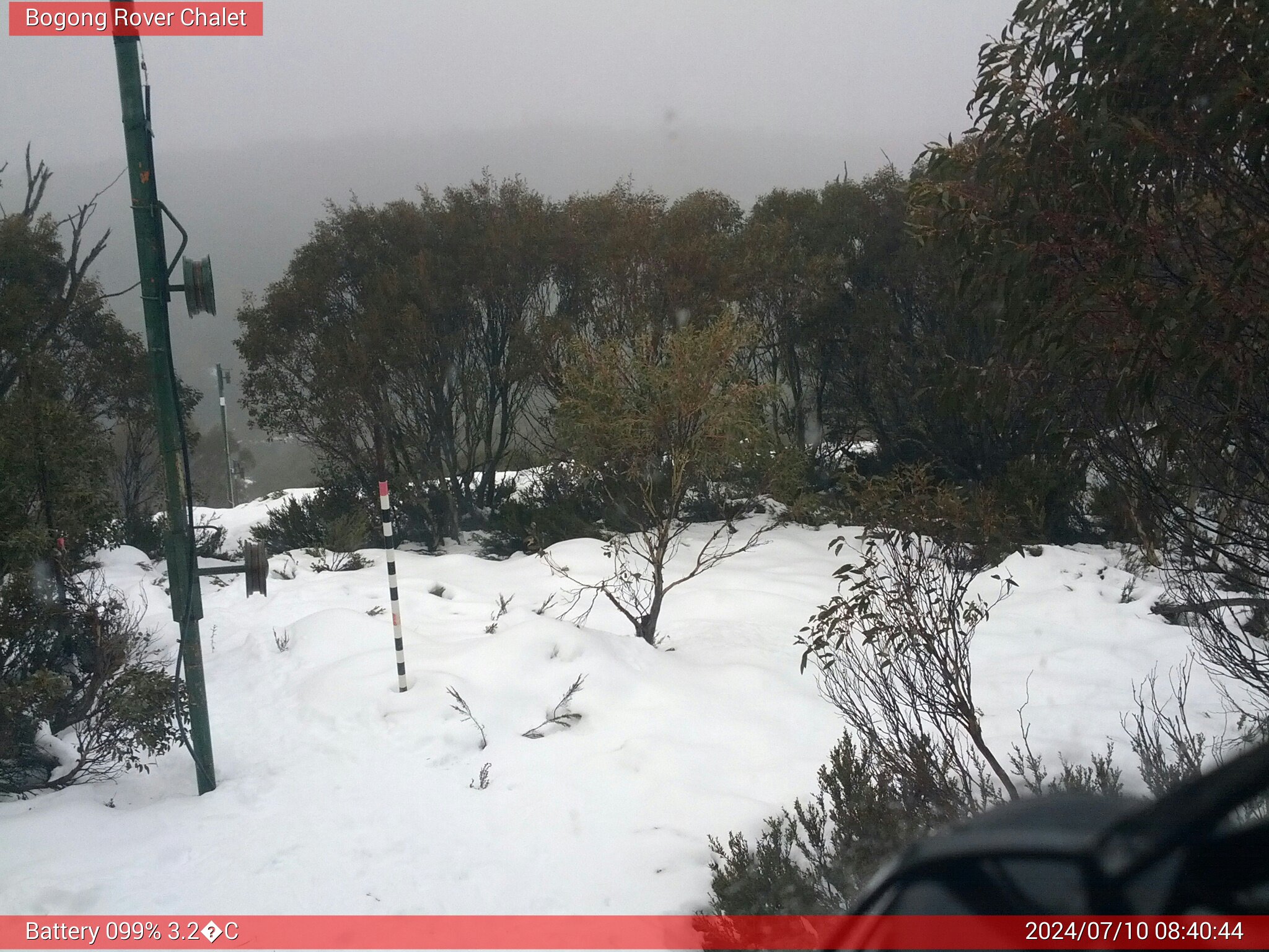 Bogong Web Cam 8:40am Wednesday 10th of July 2024