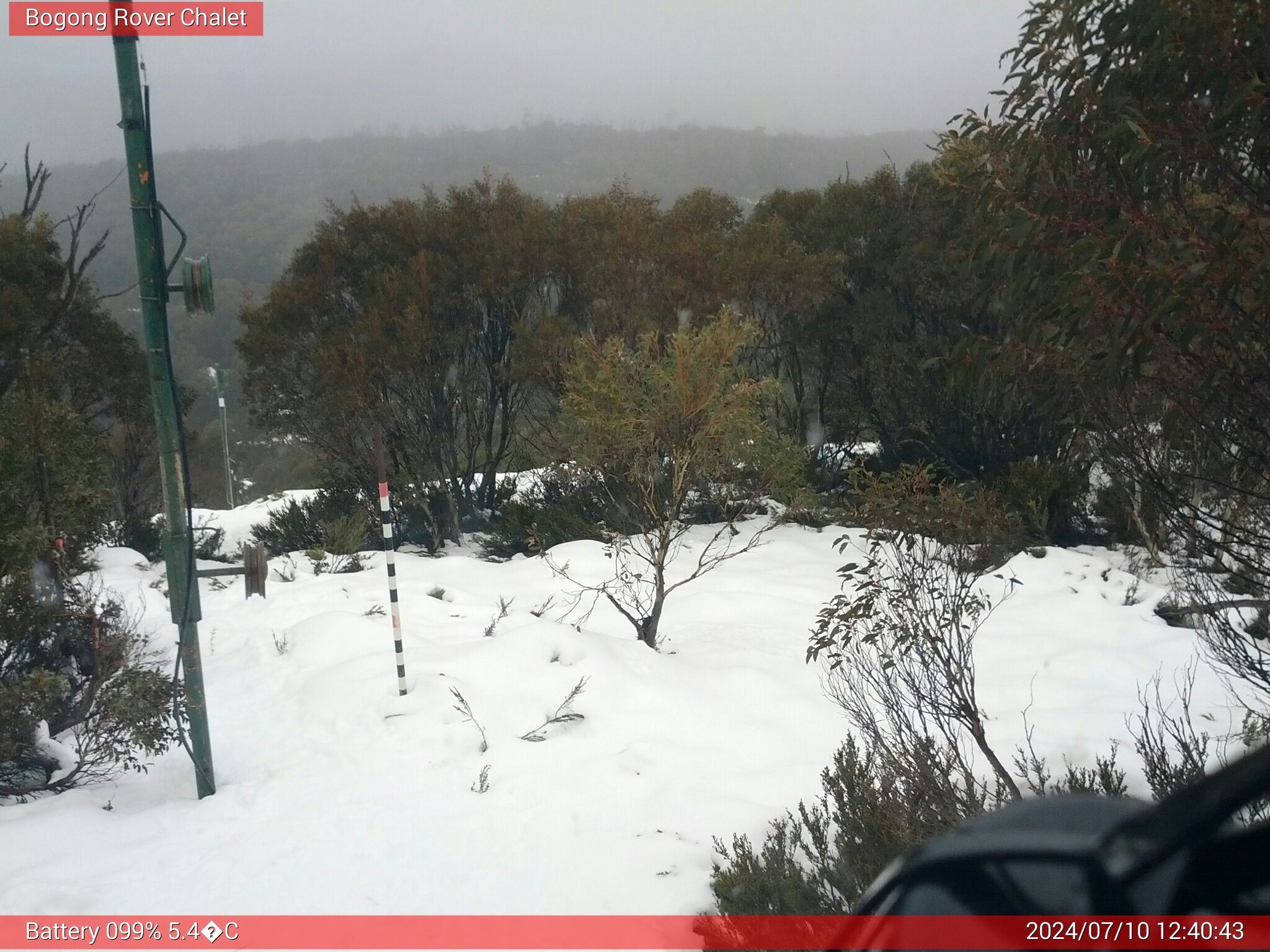 Bogong Web Cam 12:40pm Wednesday 10th of July 2024