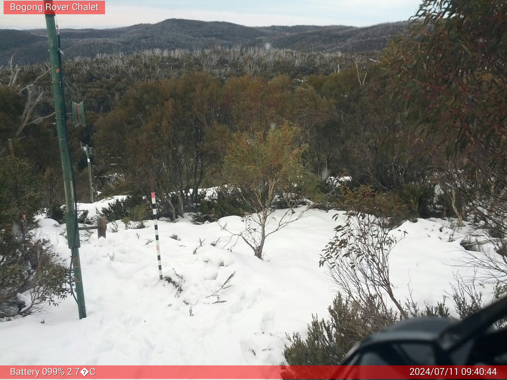 Bogong Web Cam 9:40am Thursday 11th of July 2024