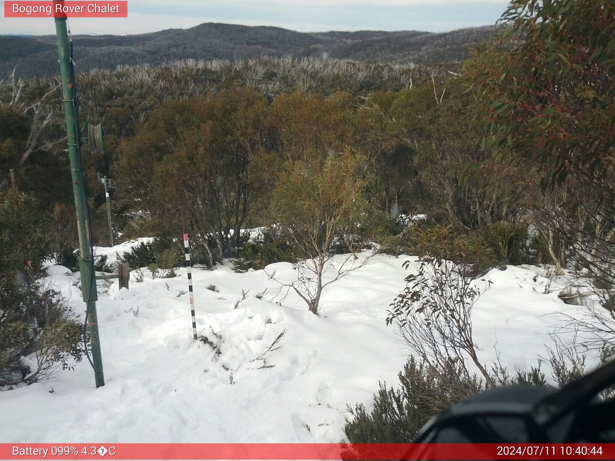 Bogong Web Cam 10:40am Thursday 11th of July 2024