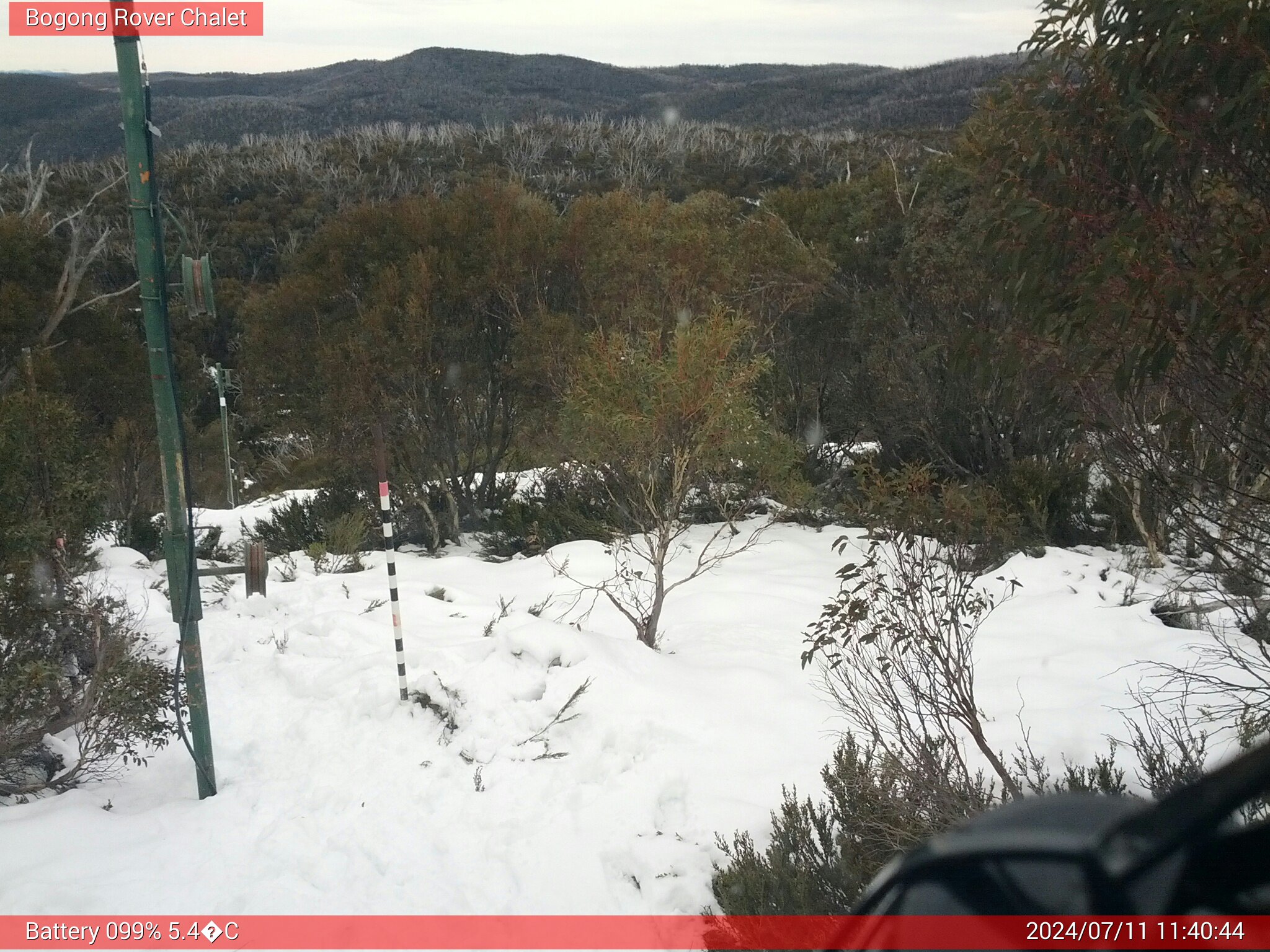 Bogong Web Cam 11:40am Thursday 11th of July 2024