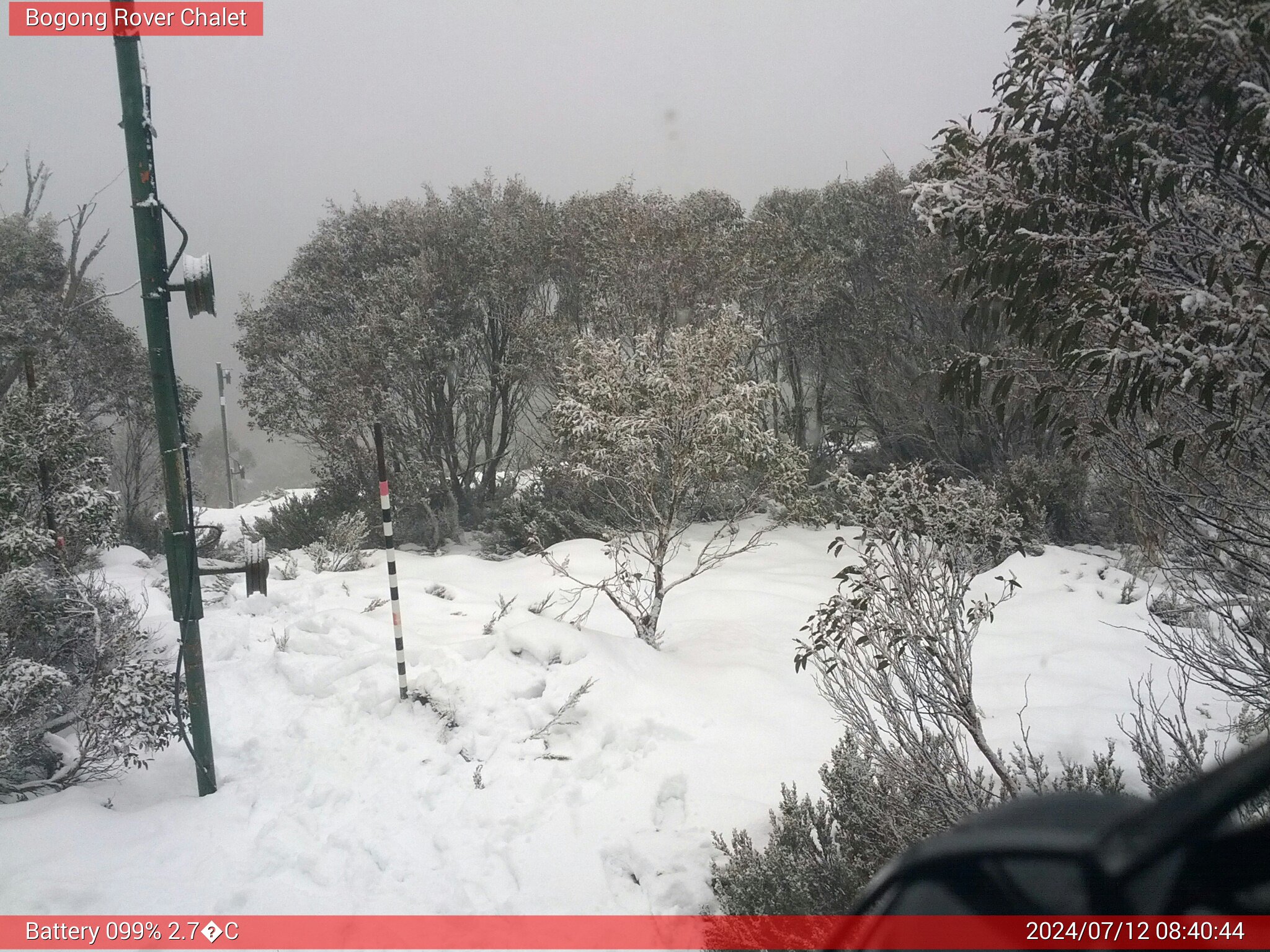 Bogong Web Cam 8:40am Friday 12th of July 2024