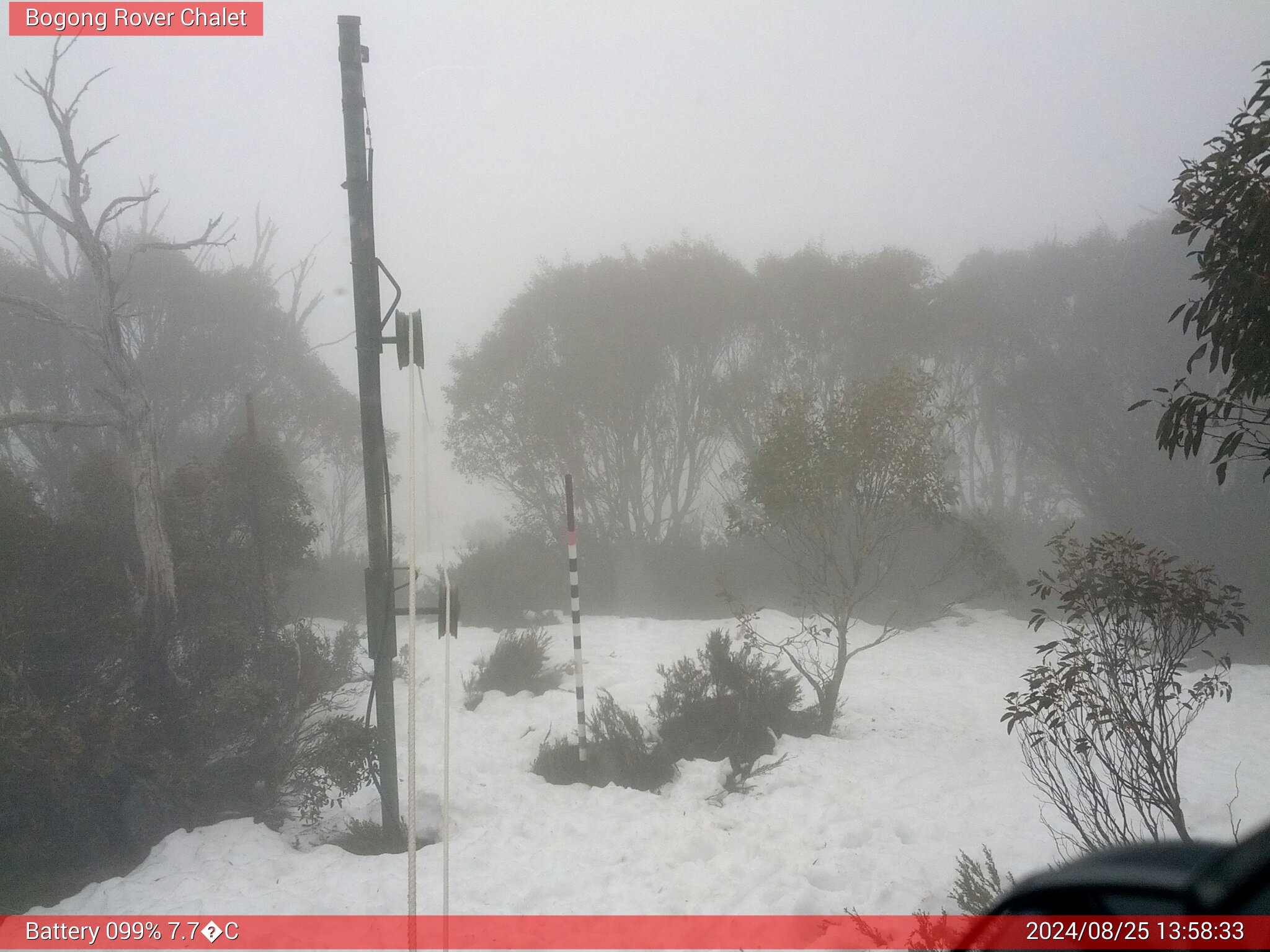 Bogong Web Cam 1:58pm Sunday 25th of August 2024