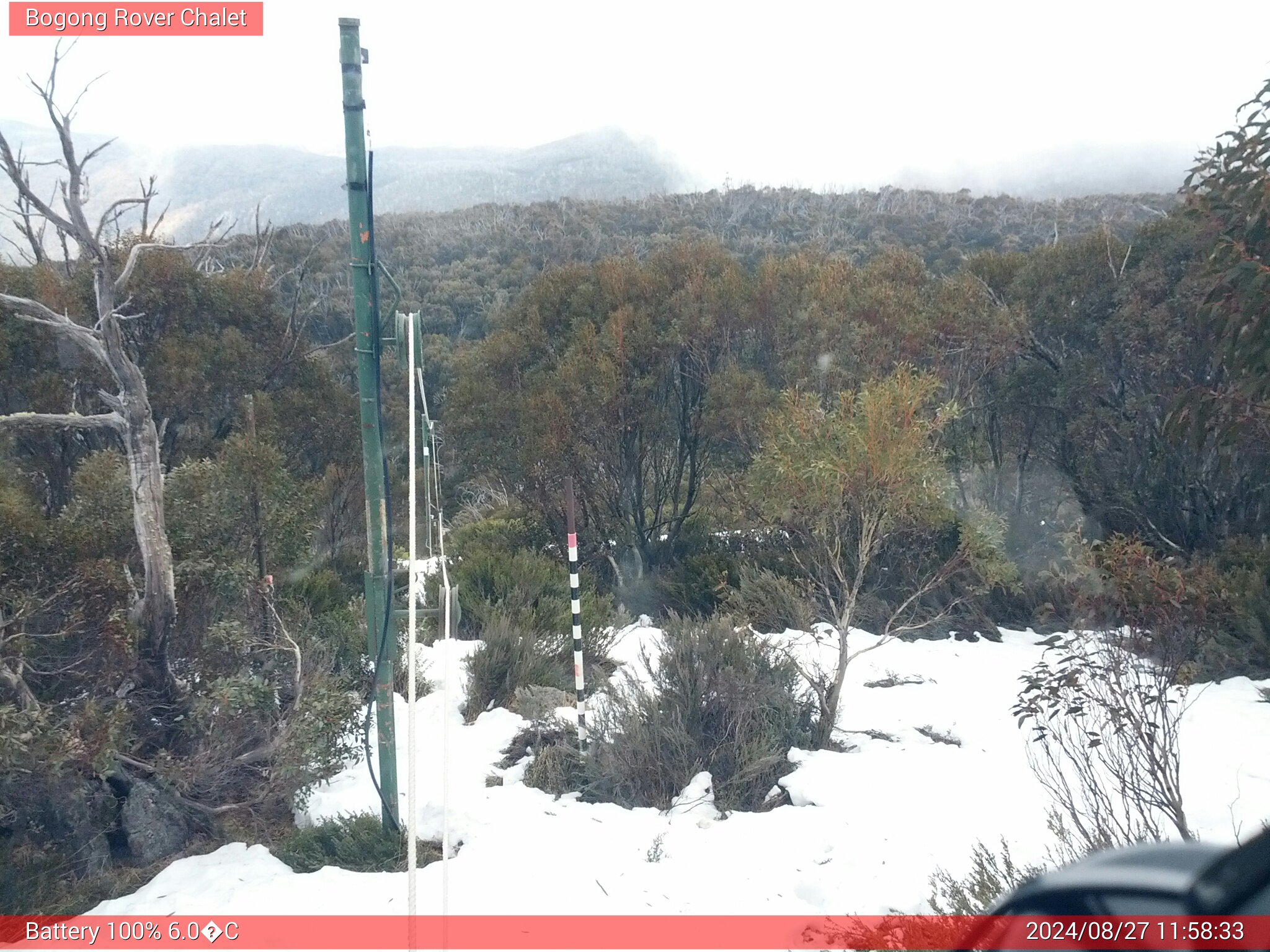 Bogong Web Cam 11:58am Tuesday 27th of August 2024