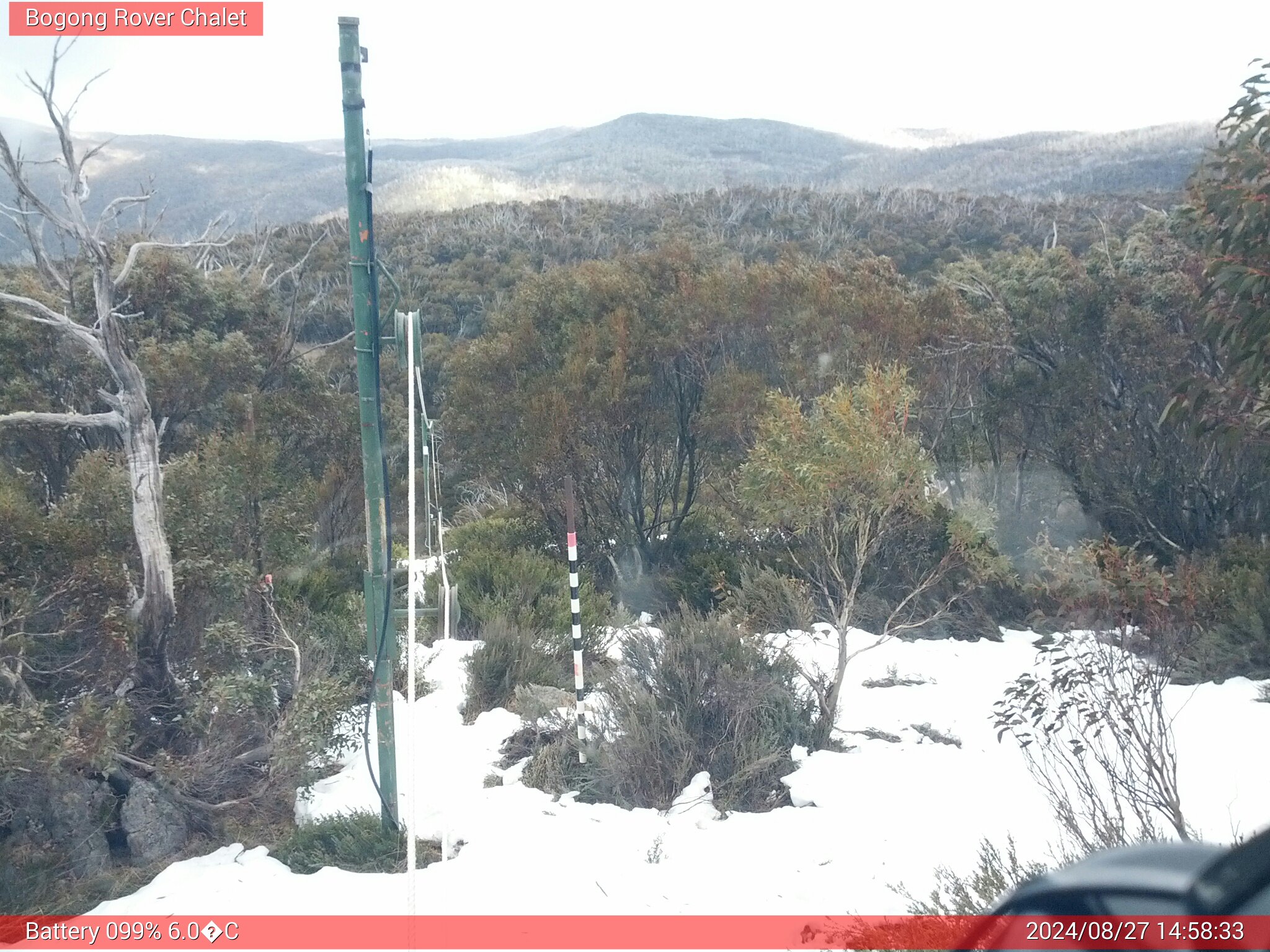 Bogong Web Cam 2:58pm Tuesday 27th of August 2024