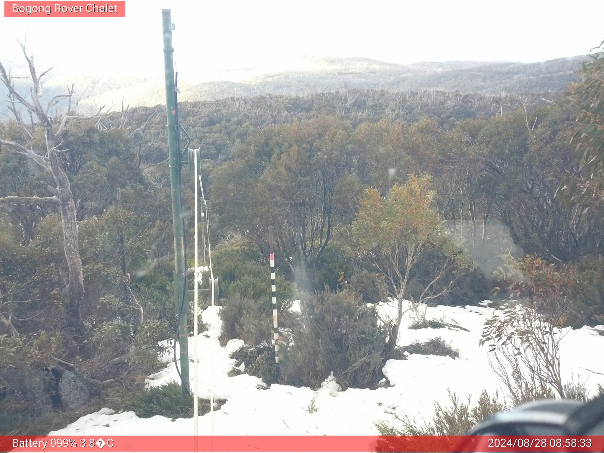 Bogong Web Cam 8:58am Wednesday 28th of August 2024