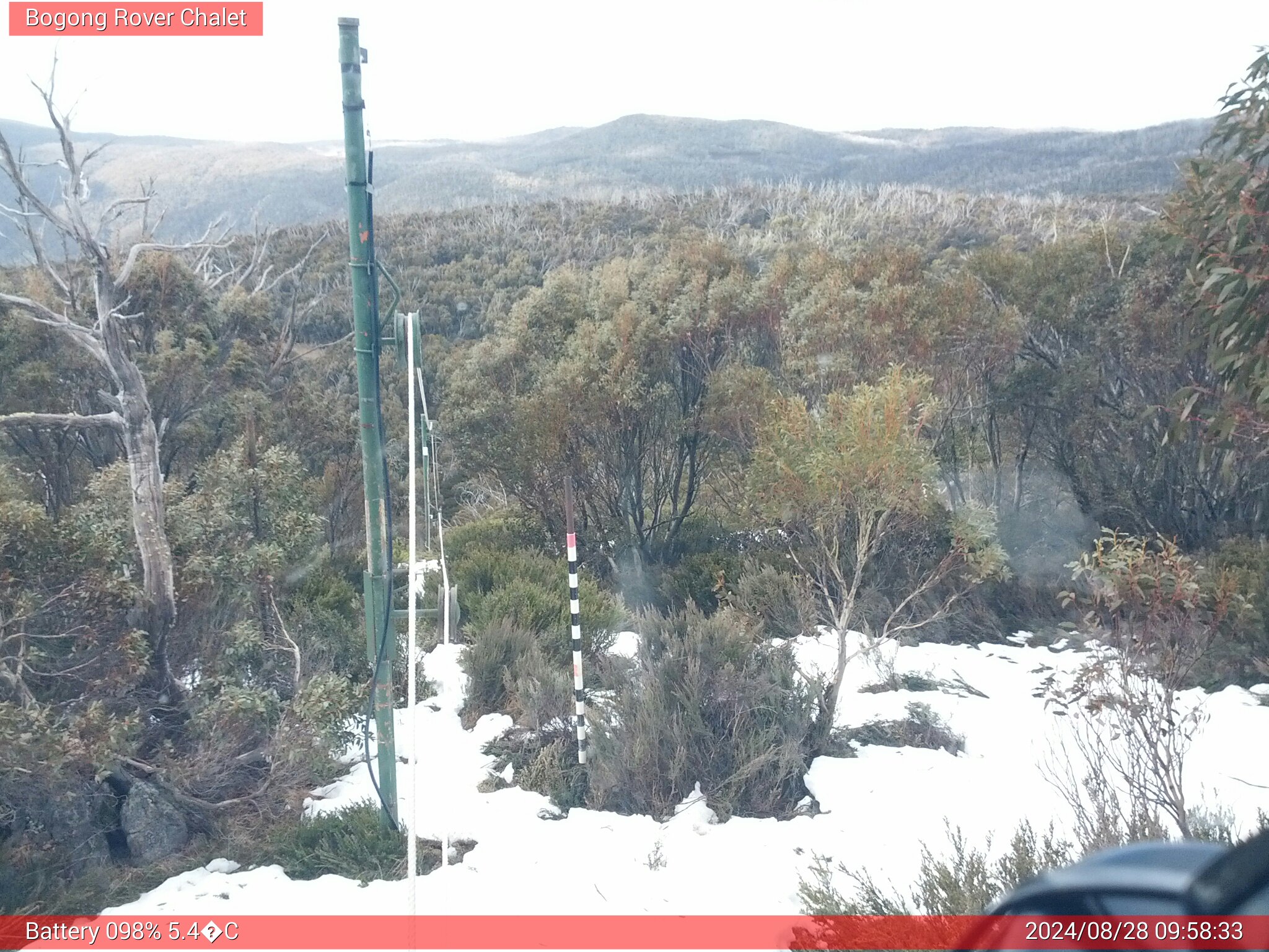 Bogong Web Cam 9:58am Wednesday 28th of August 2024