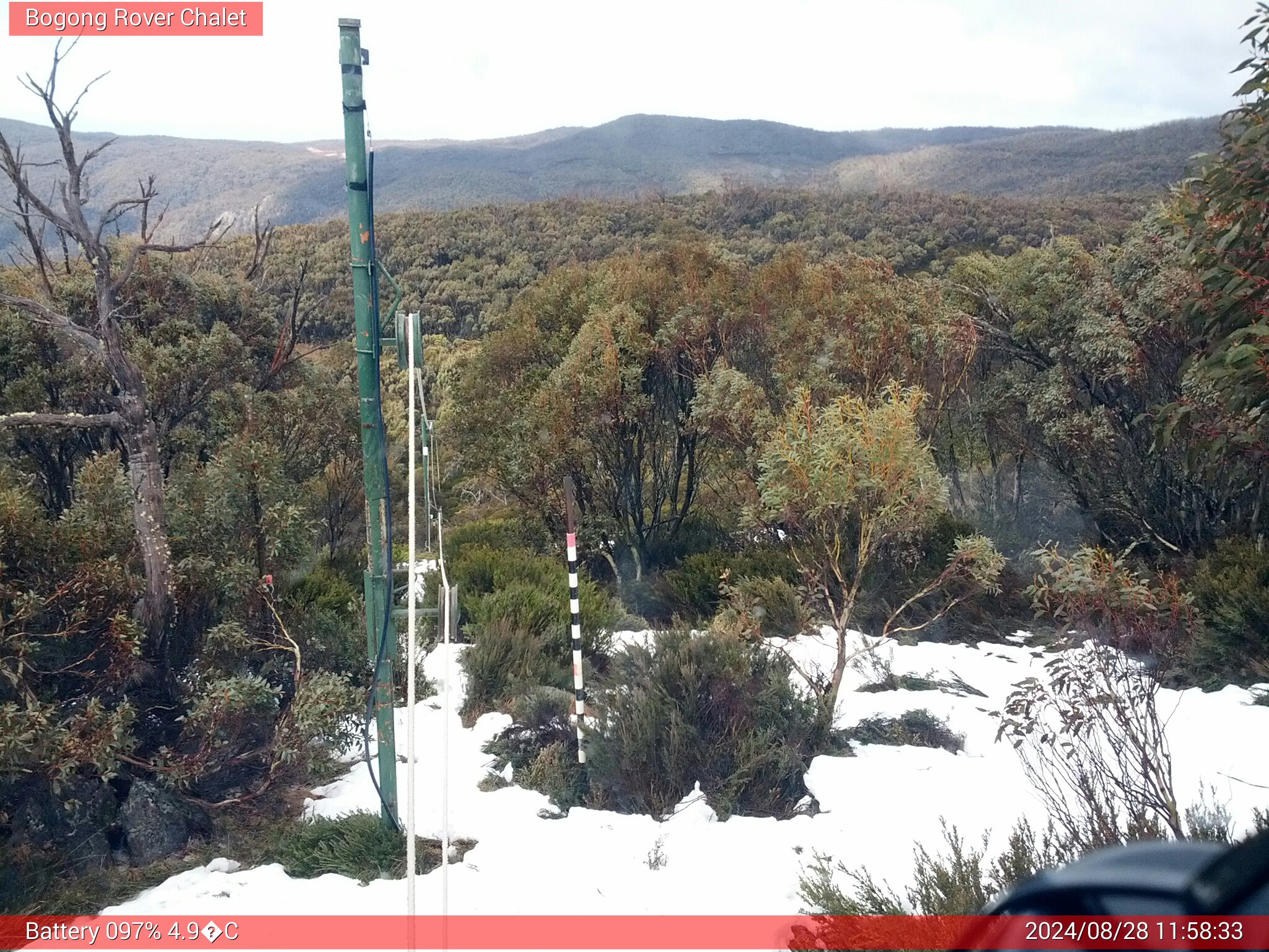 Bogong Web Cam 11:58am Wednesday 28th of August 2024