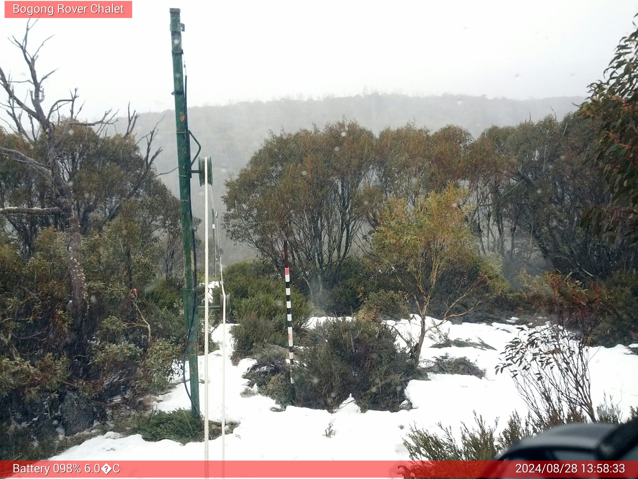 Bogong Web Cam 1:58pm Wednesday 28th of August 2024