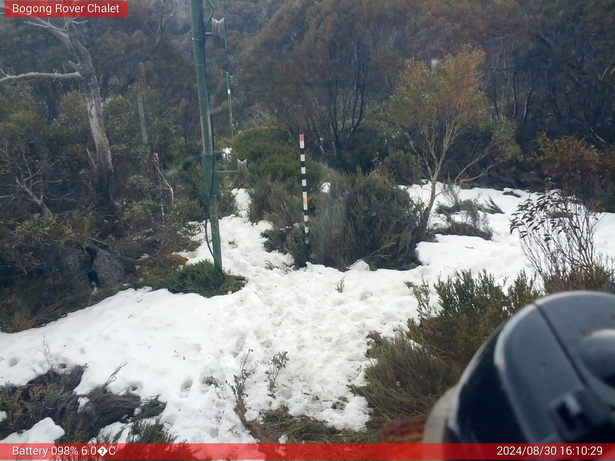 Bogong Web Cam 4:10pm Friday 30th of August 2024