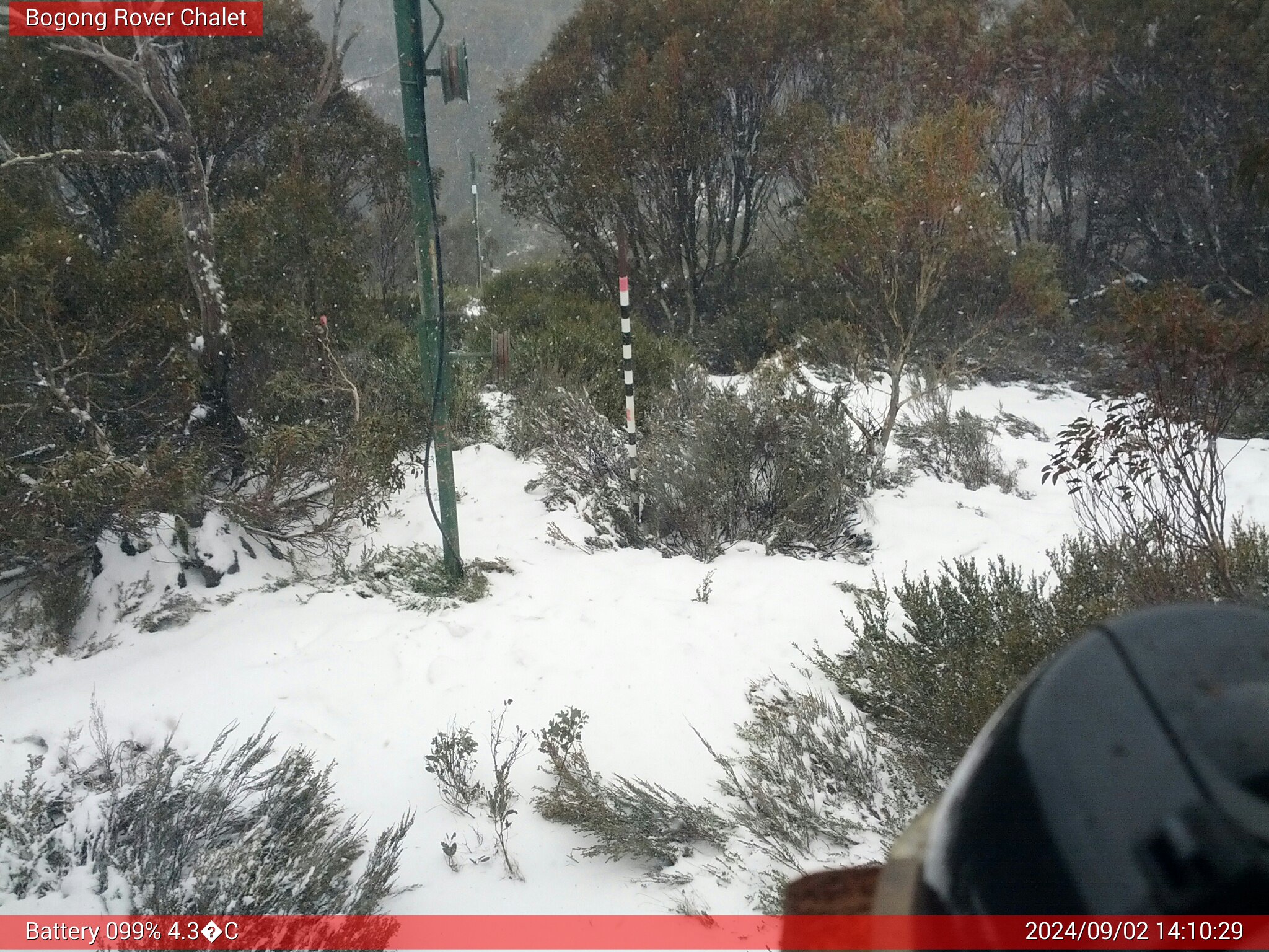 Bogong Web Cam 2:10pm Monday 2nd of September 2024