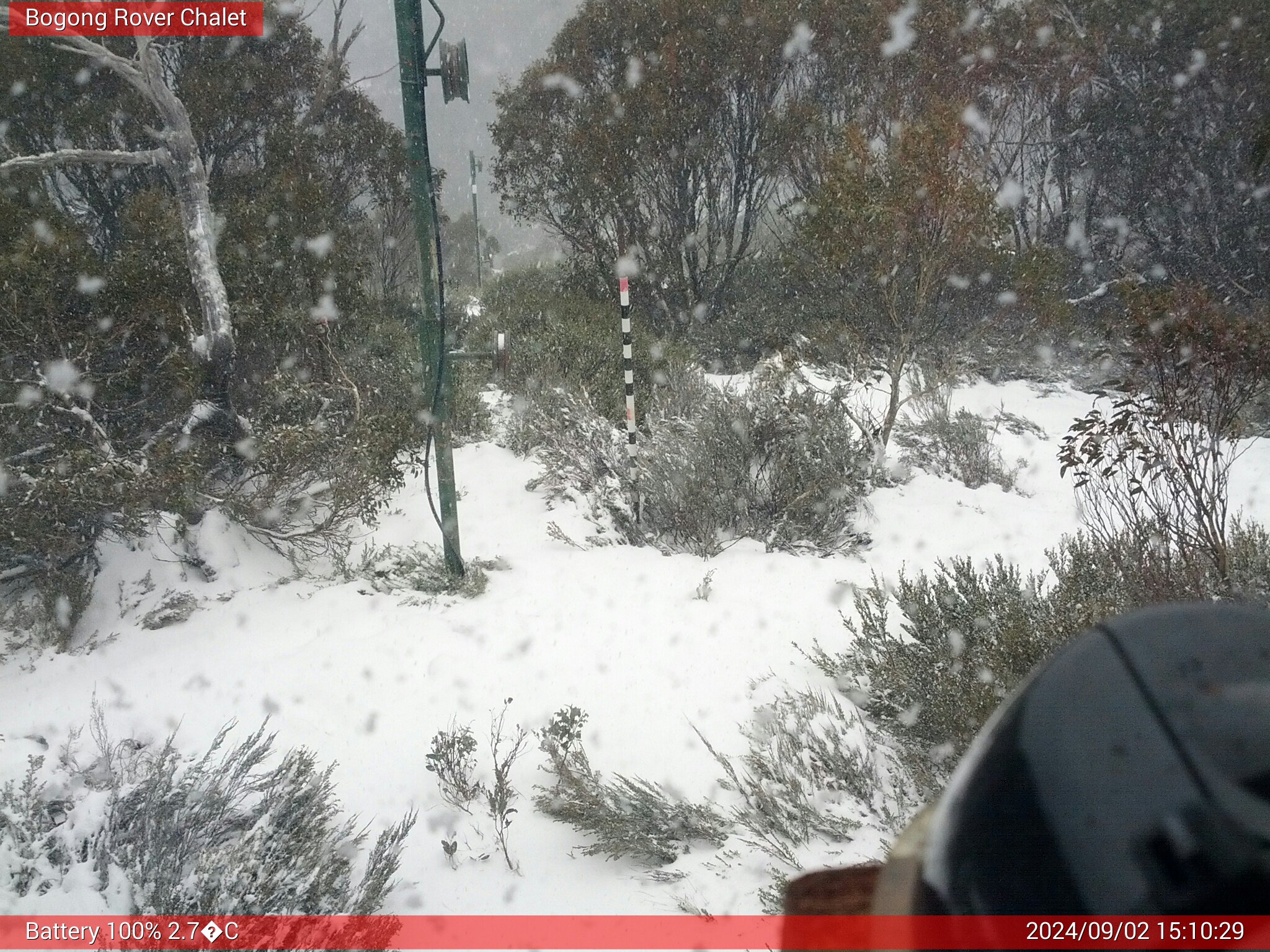 Bogong Web Cam 3:10pm Monday 2nd of September 2024