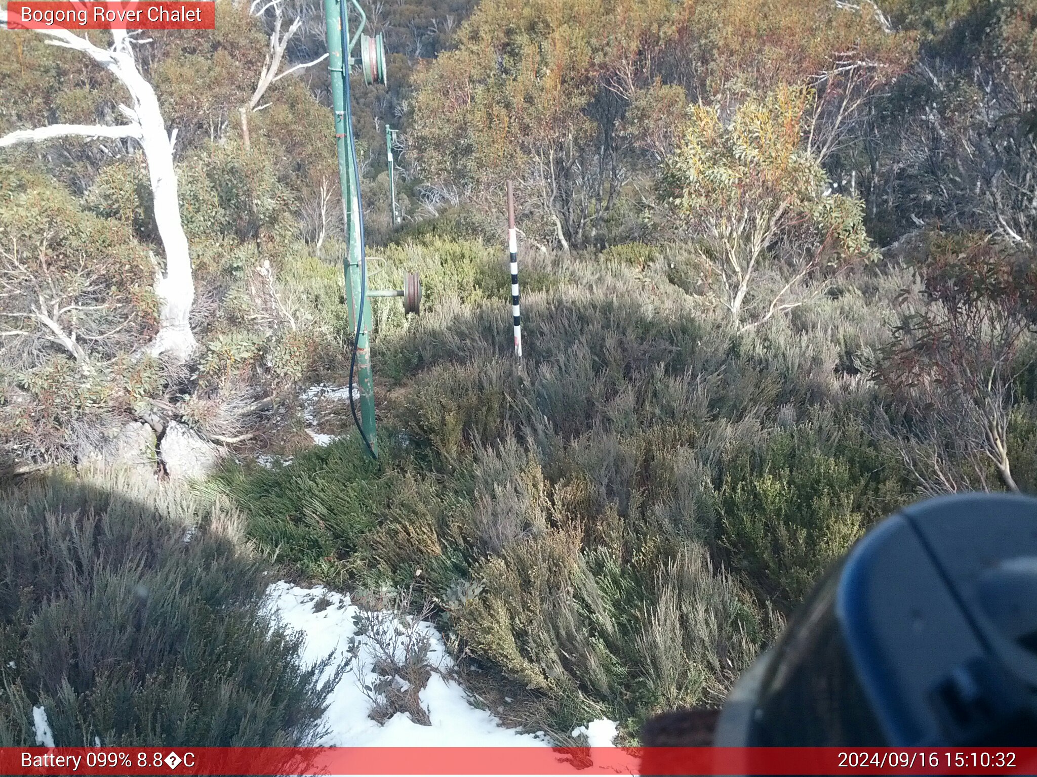 Bogong Web Cam 3:10pm Monday 16th of September 2024