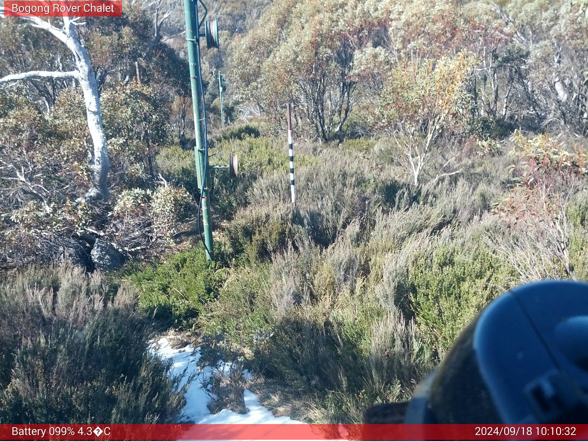 Bogong Web Cam 10:10am Wednesday 18th of September 2024