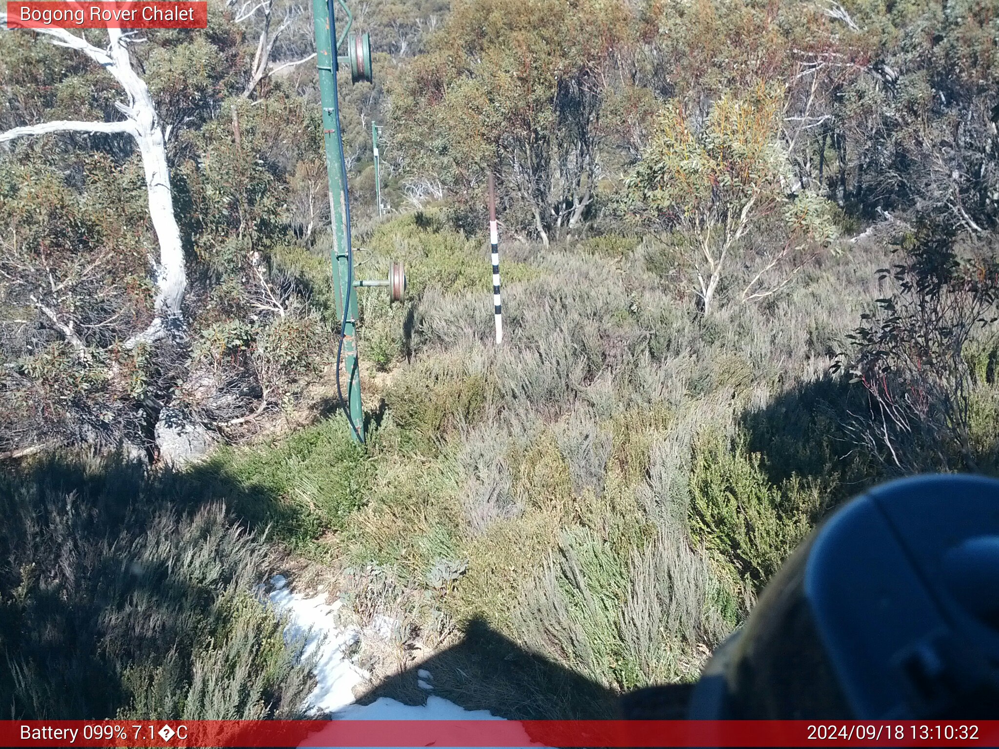 Bogong Web Cam 1:10pm Wednesday 18th of September 2024