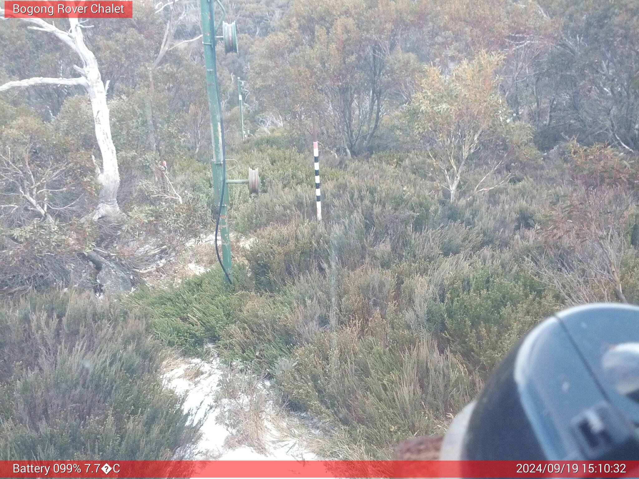 Bogong Web Cam 3:10pm Thursday 19th of September 2024