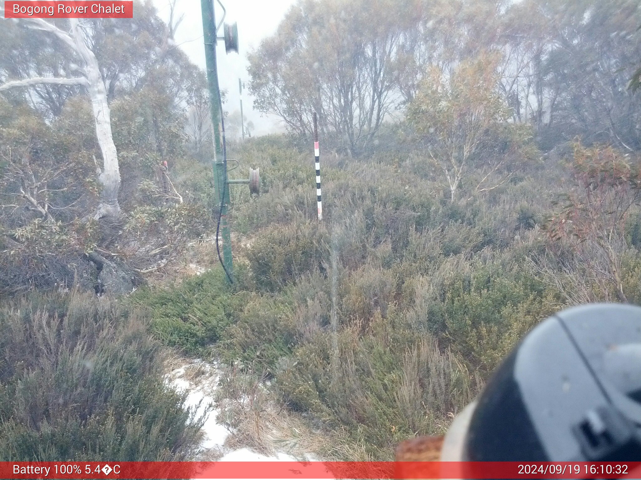 Bogong Web Cam 4:10pm Thursday 19th of September 2024