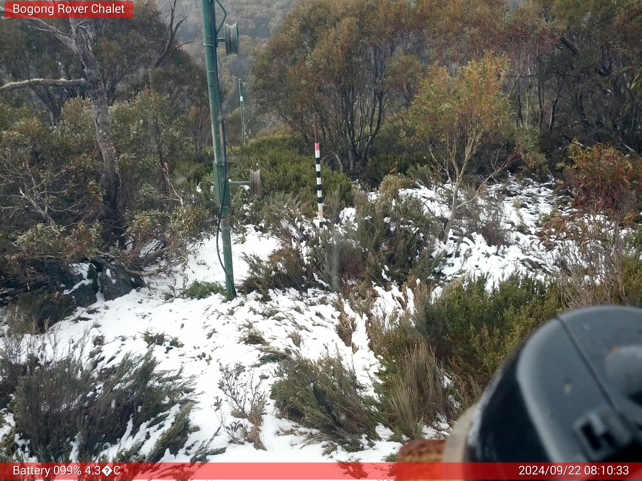 Bogong Web Cam 8:10am Sunday 22nd of September 2024