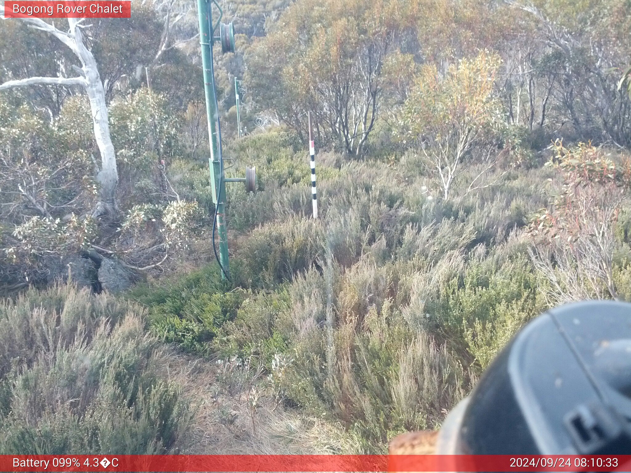 Bogong Web Cam 8:10am Tuesday 24th of September 2024