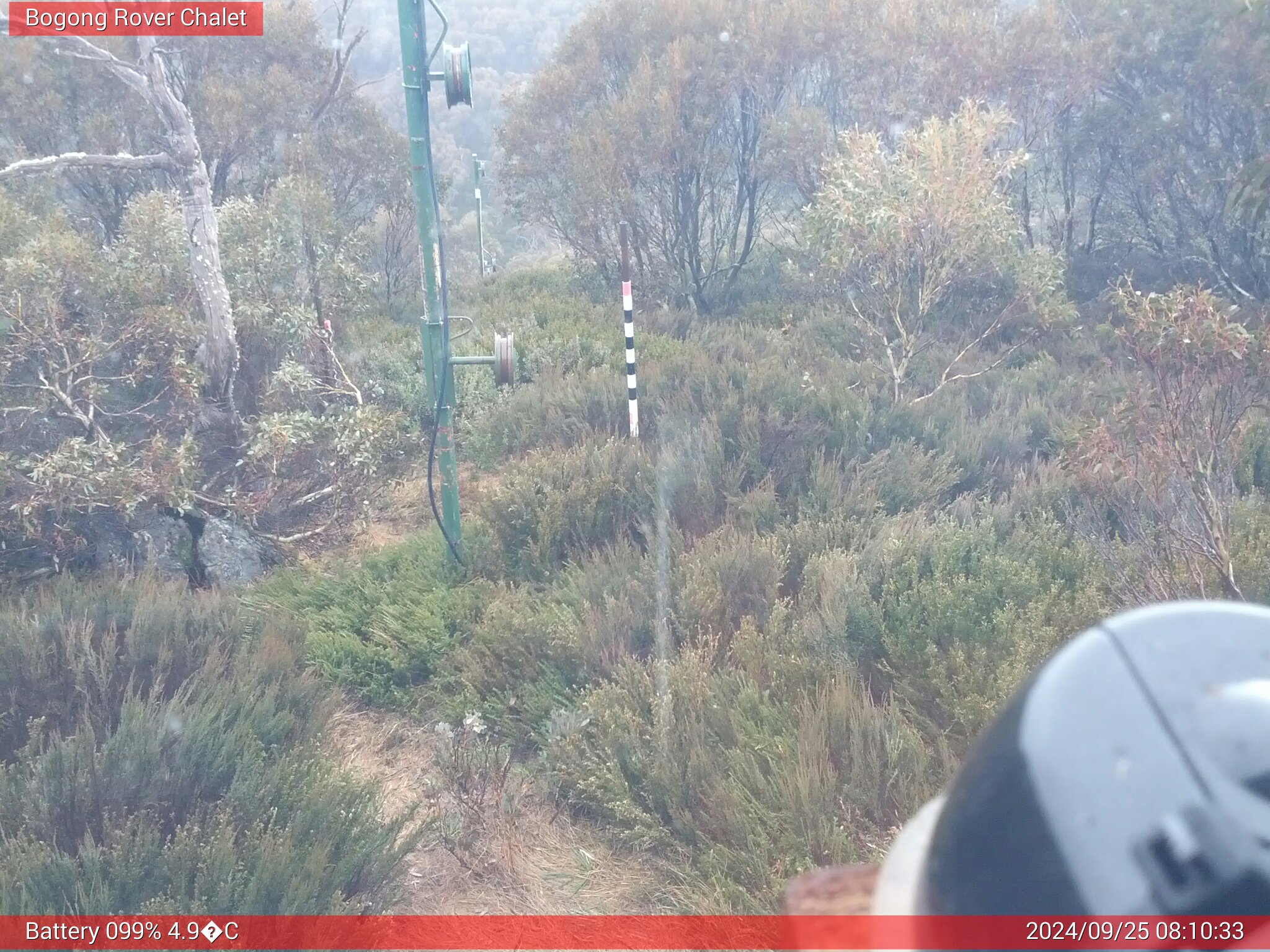 Bogong Web Cam 8:10am Wednesday 25th of September 2024