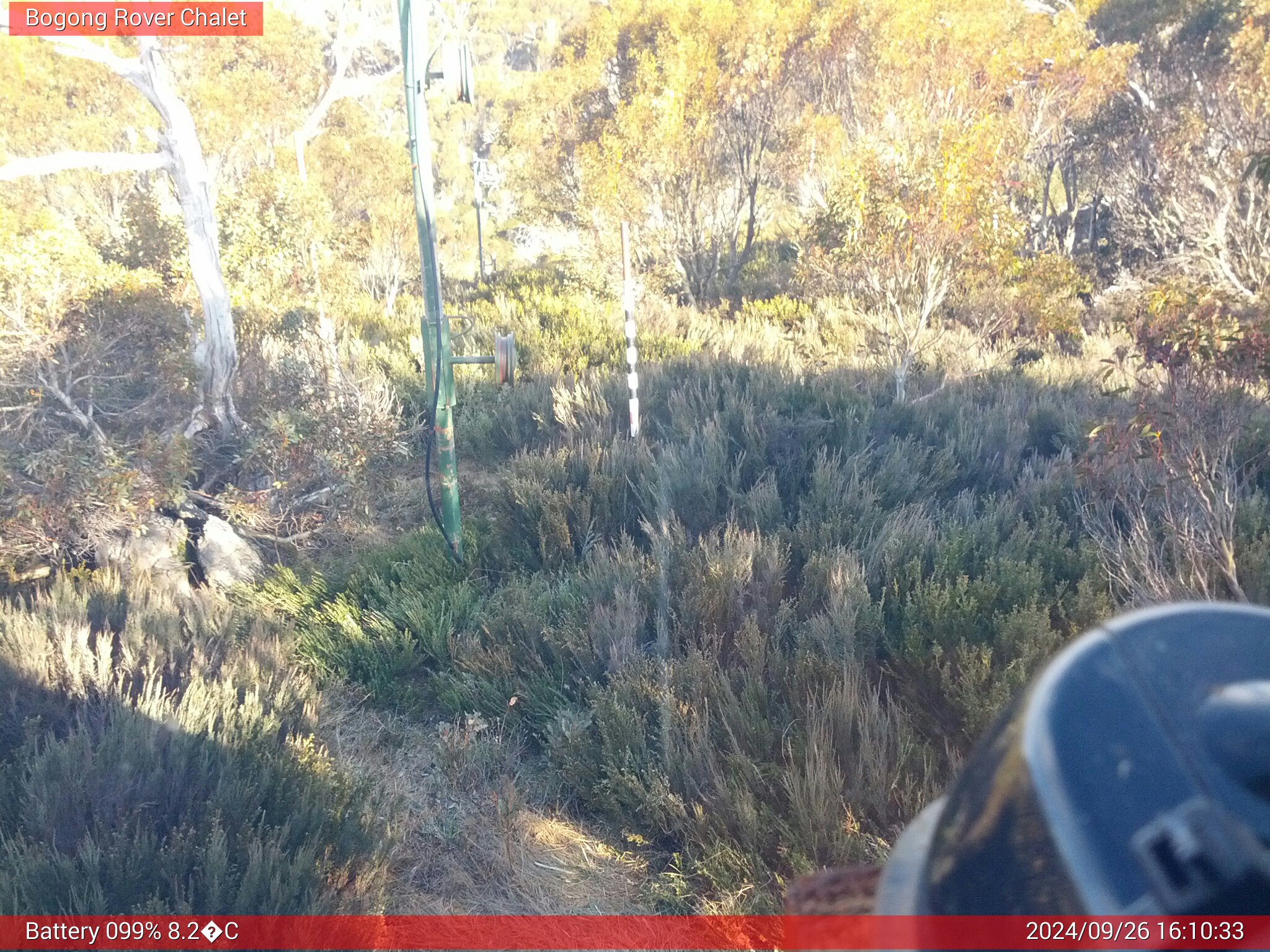 Bogong Web Cam 4:10pm Thursday 26th of September 2024