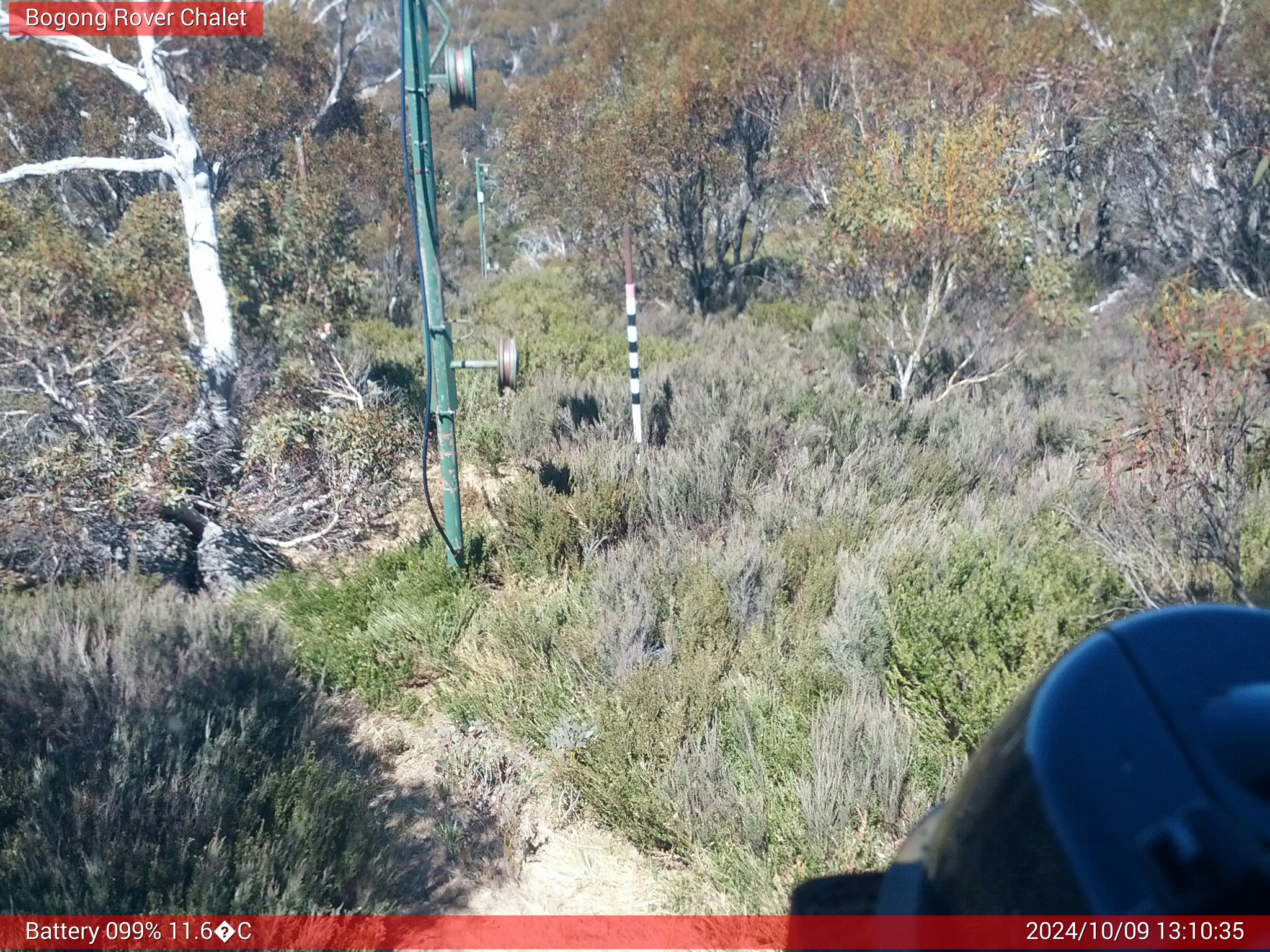 Bogong Web Cam 1:10pm Wednesday 9th of October 2024