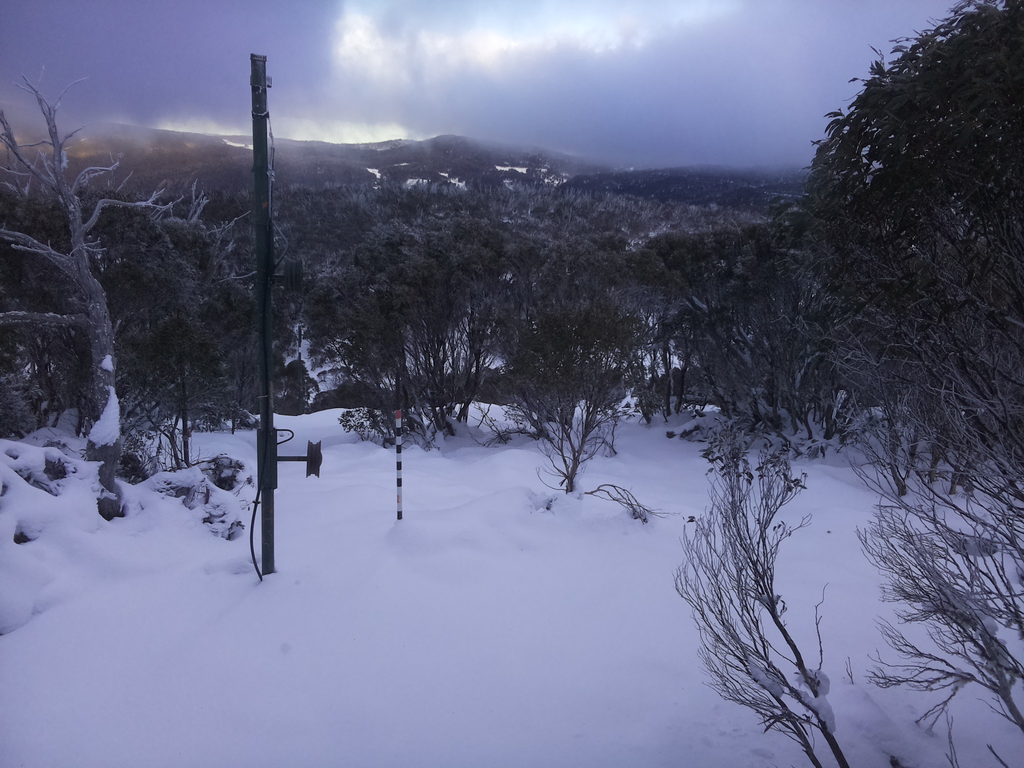 Bogong Web Cam 4:10pm Monday 16th of June 2025
