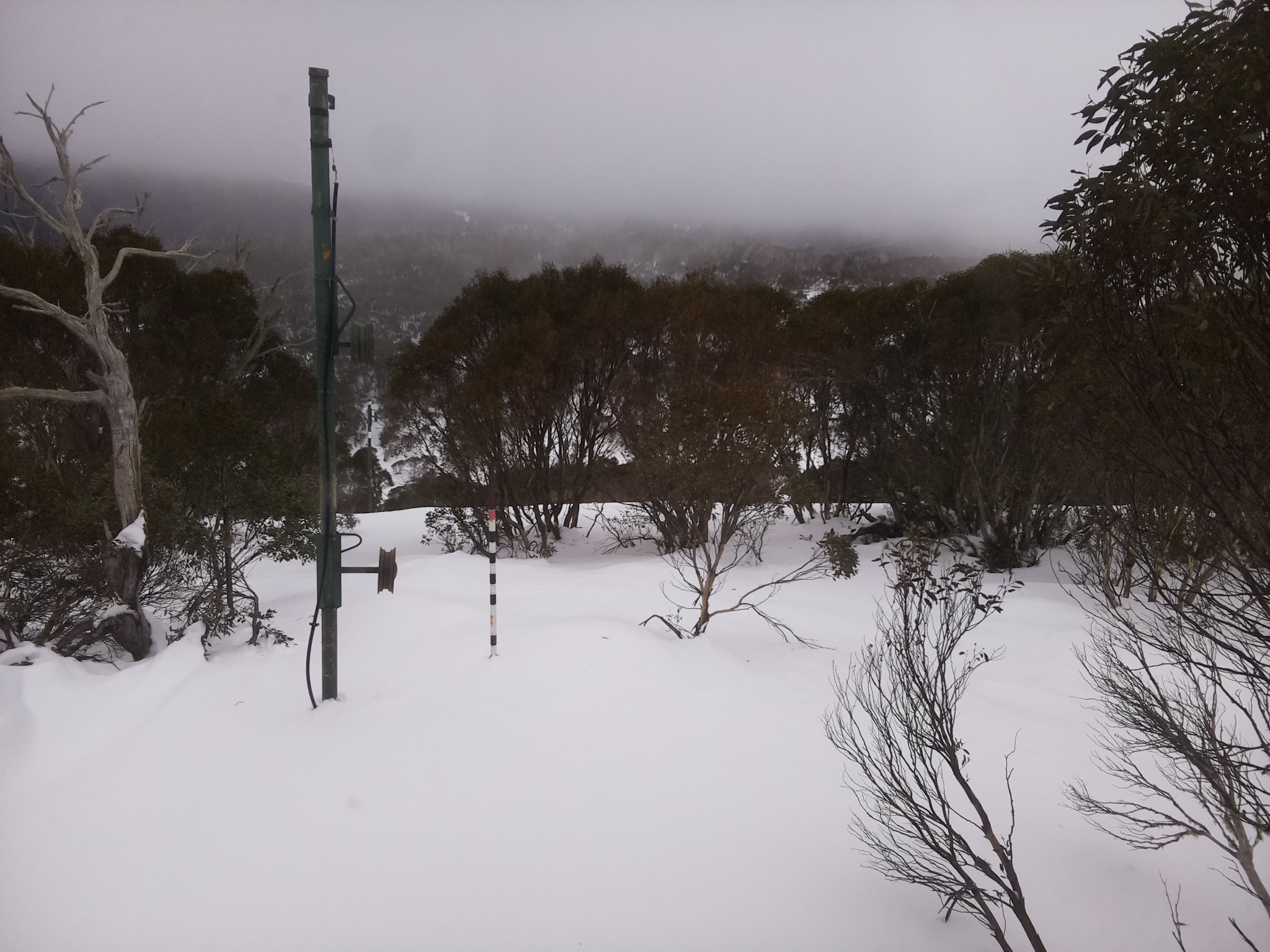 Bogong Web Cam 2:10pm Tuesday 1st of July 2025