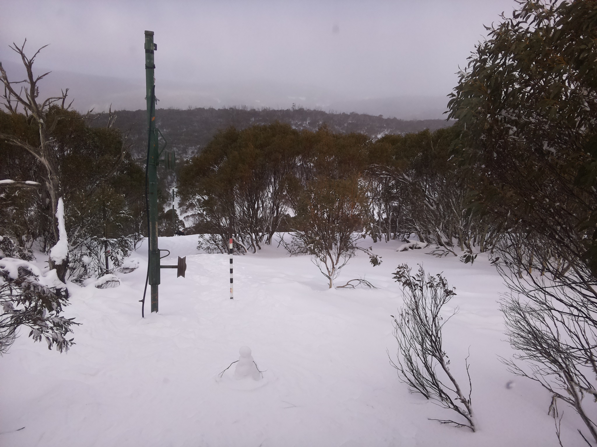 Bogong Web Cam 2:10pm Wednesday 16th of July 2025