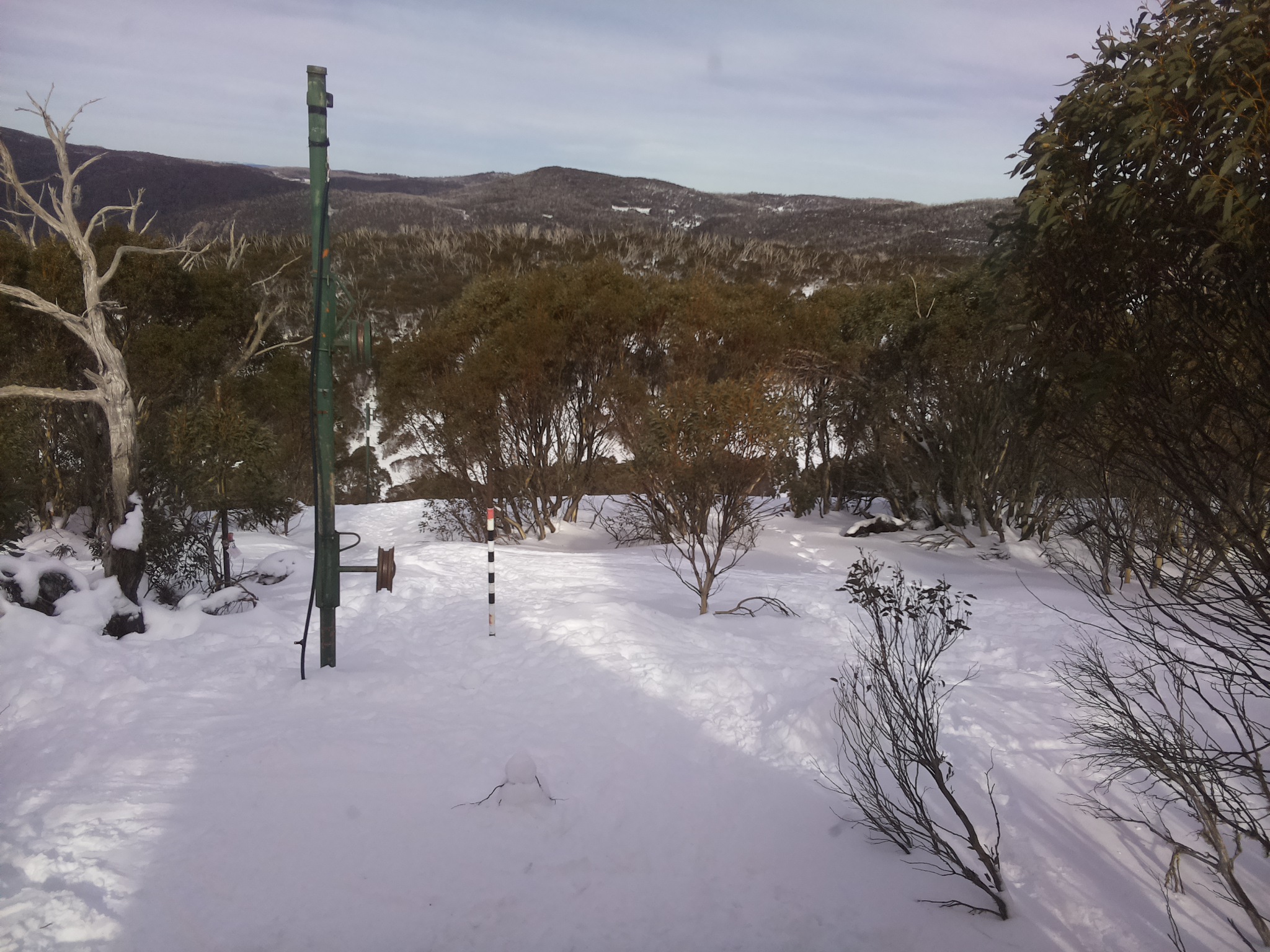 Bogong Web Cam 2:00pm Monday 21st of July 2025