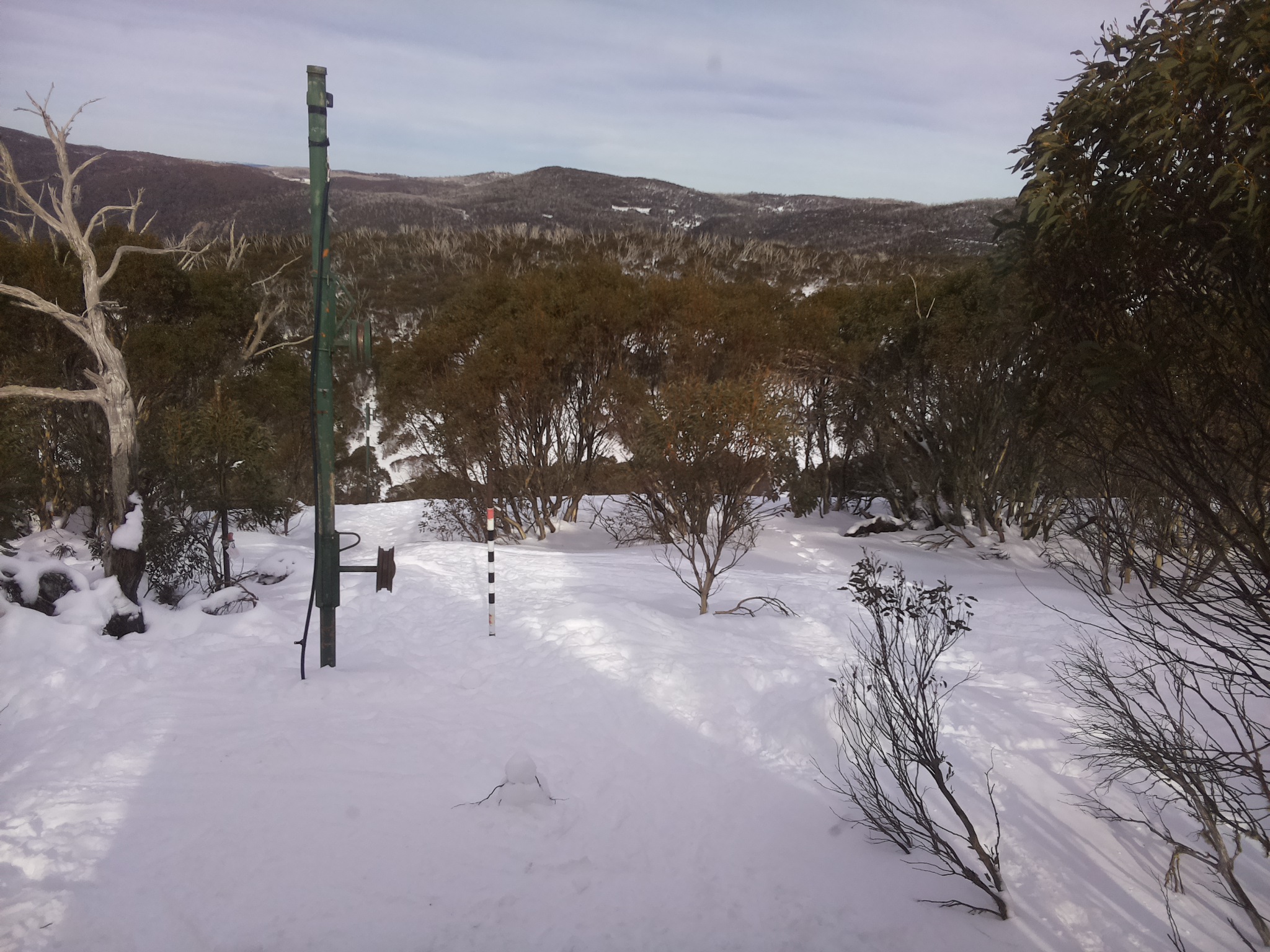 Bogong Web Cam 2:10pm Monday 21st of July 2025