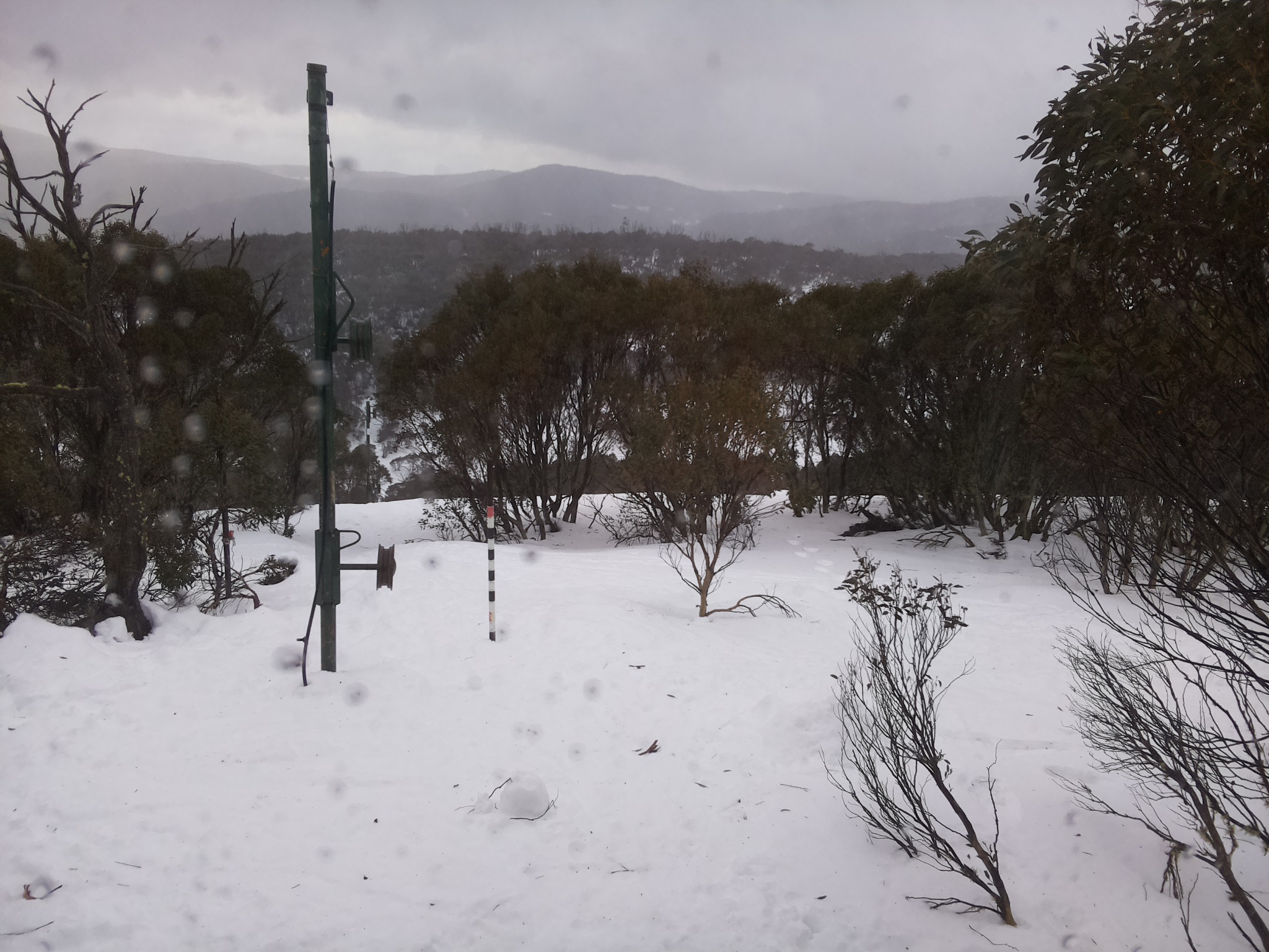 Bogong Web Cam 8:10am Tuesday 22nd of July 2025