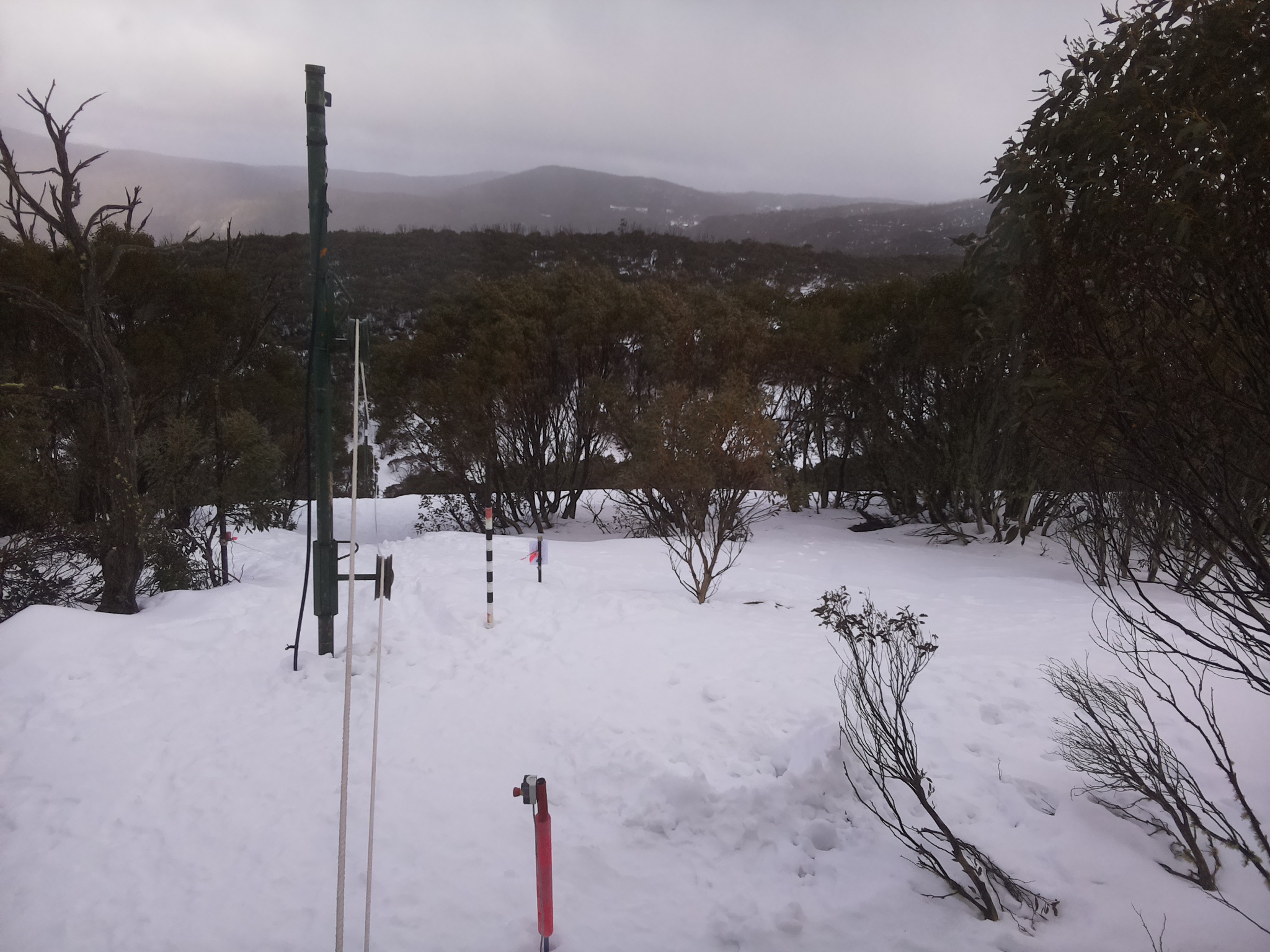 Bogong Web Cam 2:10pm Wednesday 6th of August 2025