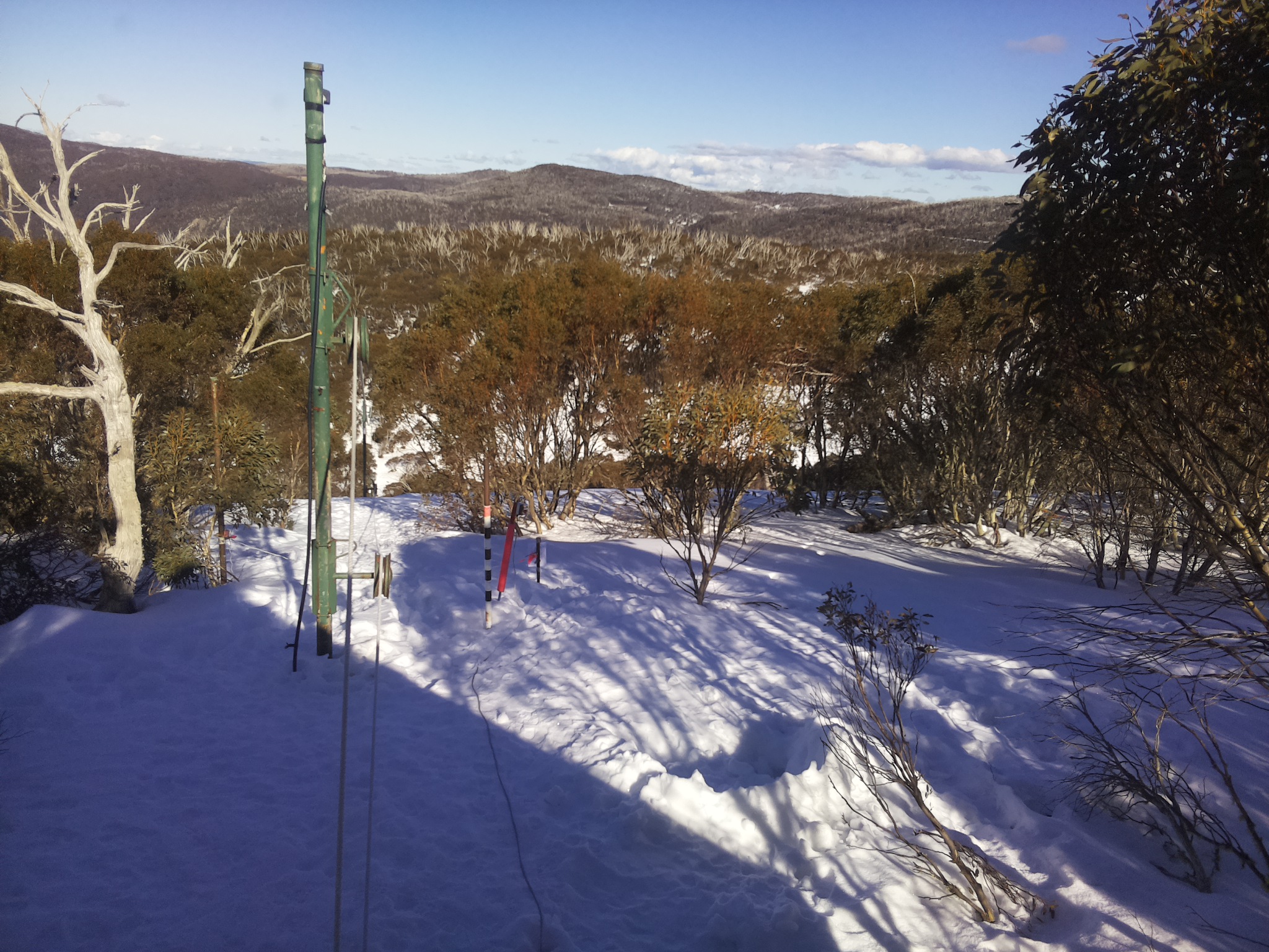 Bogong Web Cam 2:50pm Monday 11th of August 2025