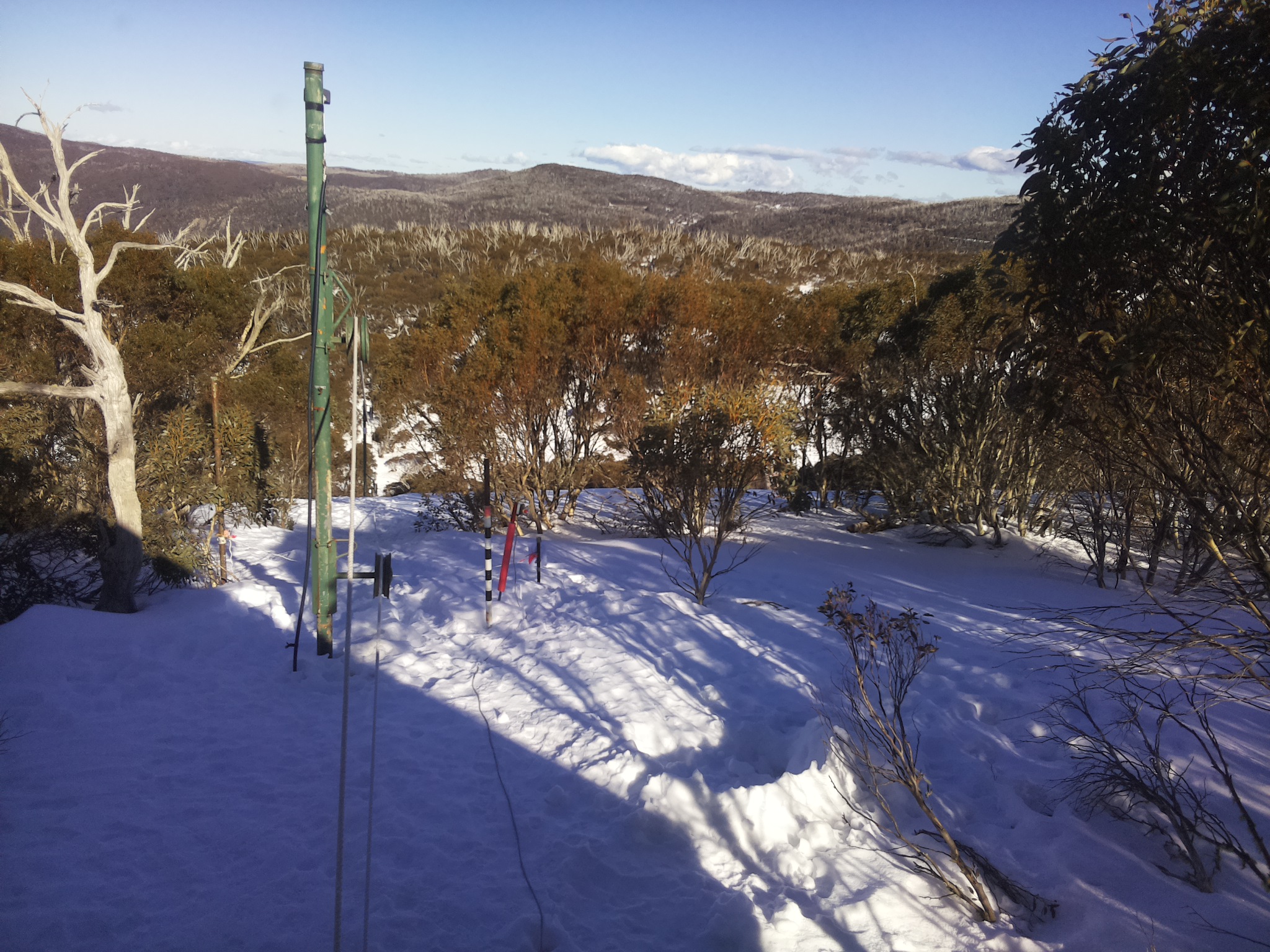 Bogong Web Cam 3:10pm Monday 11th of August 2025