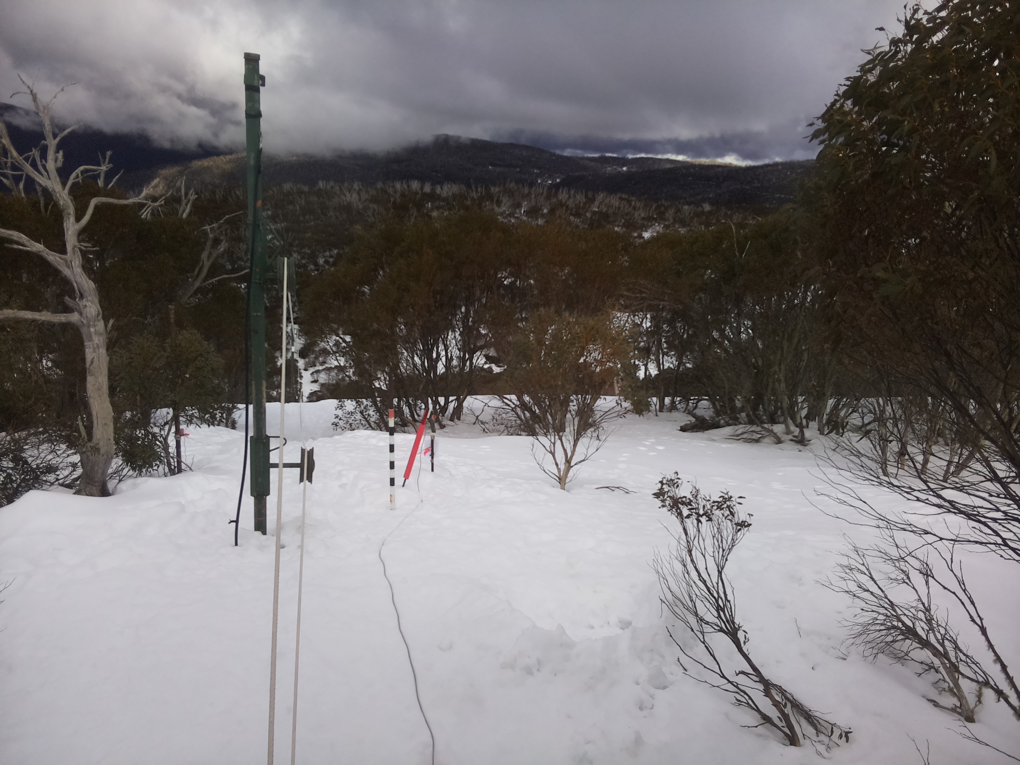 Bogong Web Cam 1:10pm Wednesday 13th of August 2025
