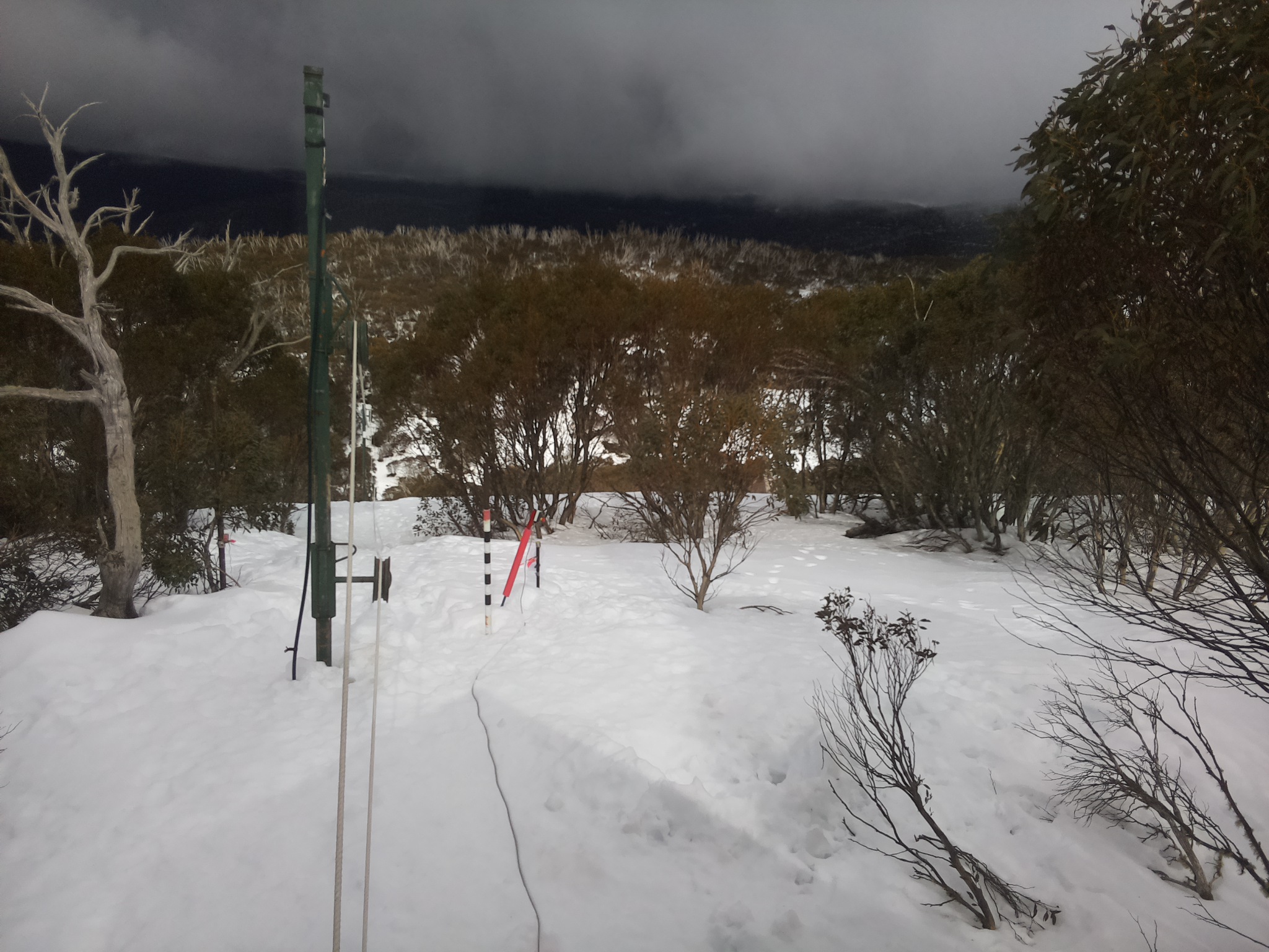 Bogong Web Cam 1:40pm Wednesday 13th of August 2025