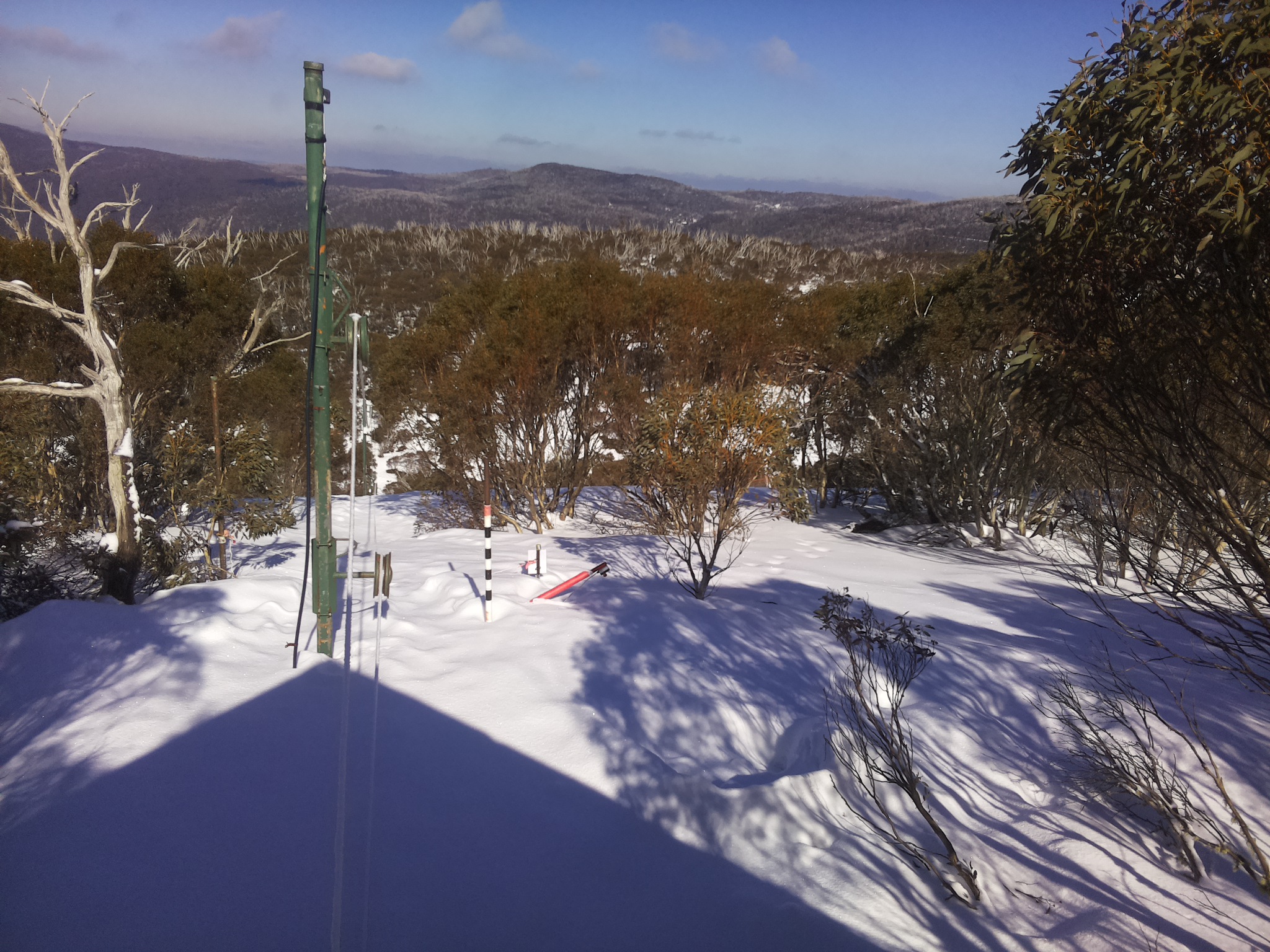 Bogong Web Cam 2:10pm Monday 18th of August 2025